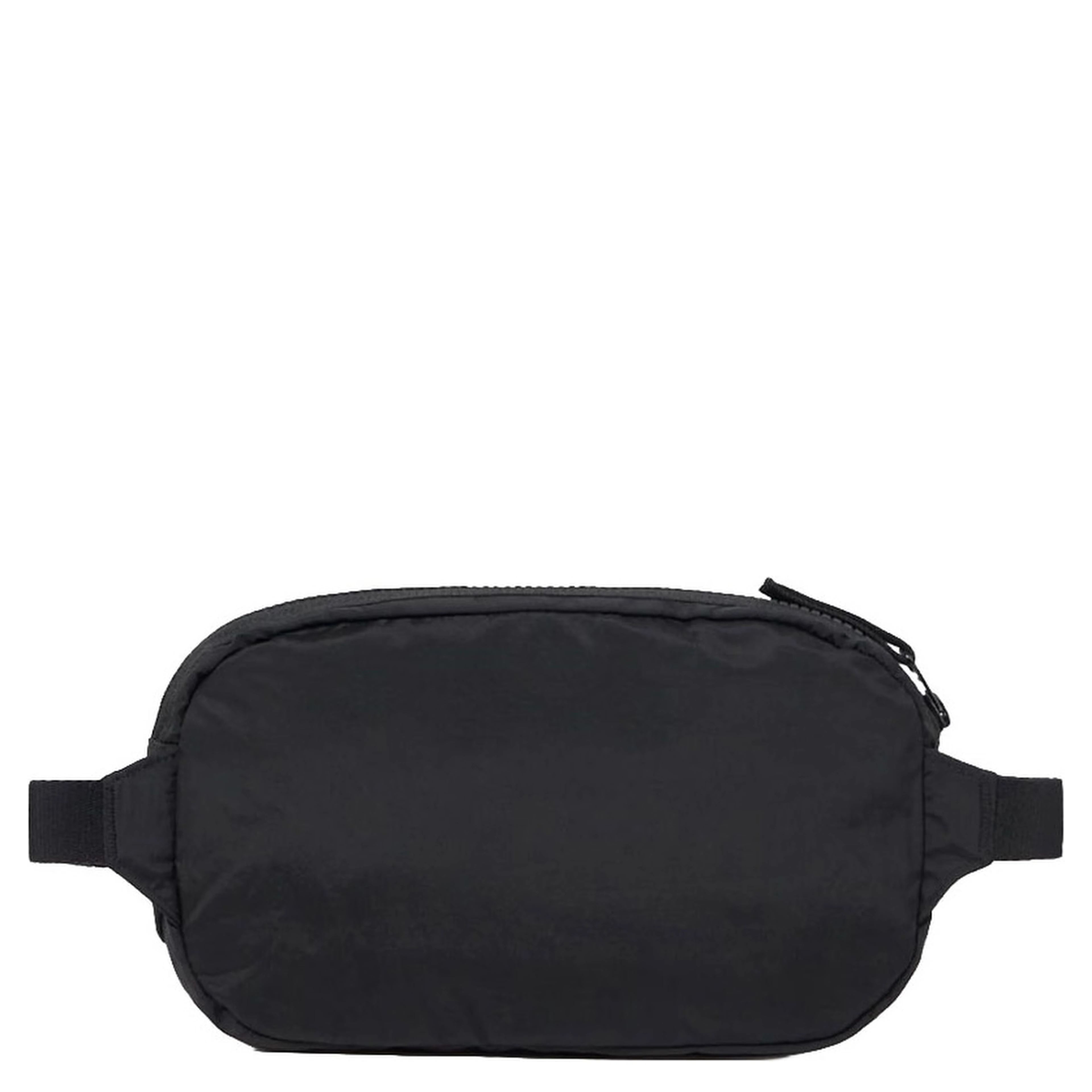 Black Belt Bag with Adjustable Straps and Logo Patch on the Front in Tech Fabric for Men