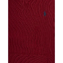 Red Sweatshirt with Fixed Hood and Pony Logo on the Front in Cotton Boy