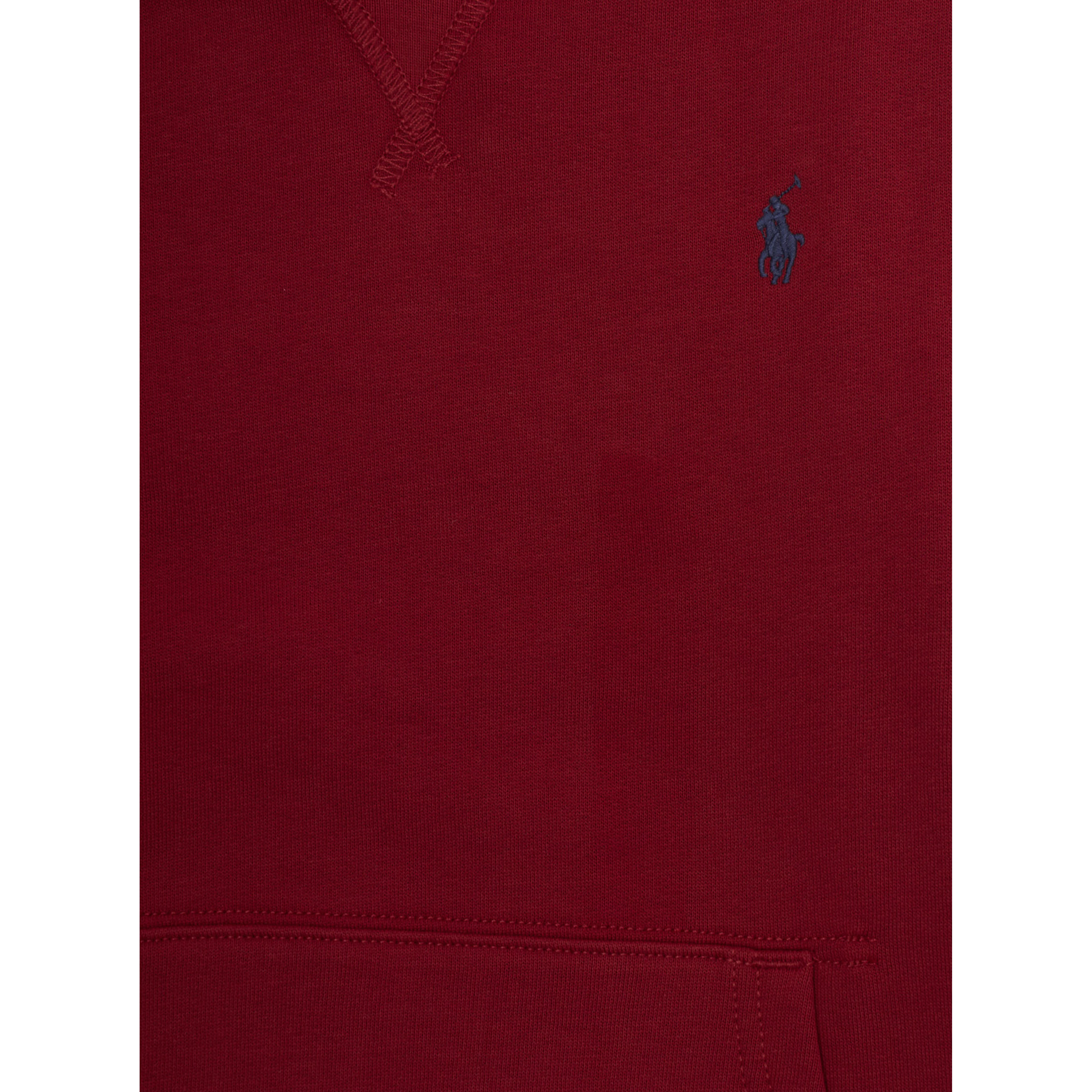 Red Sweatshirt with Fixed Hood and Pony Logo on the Front in Cotton Boy