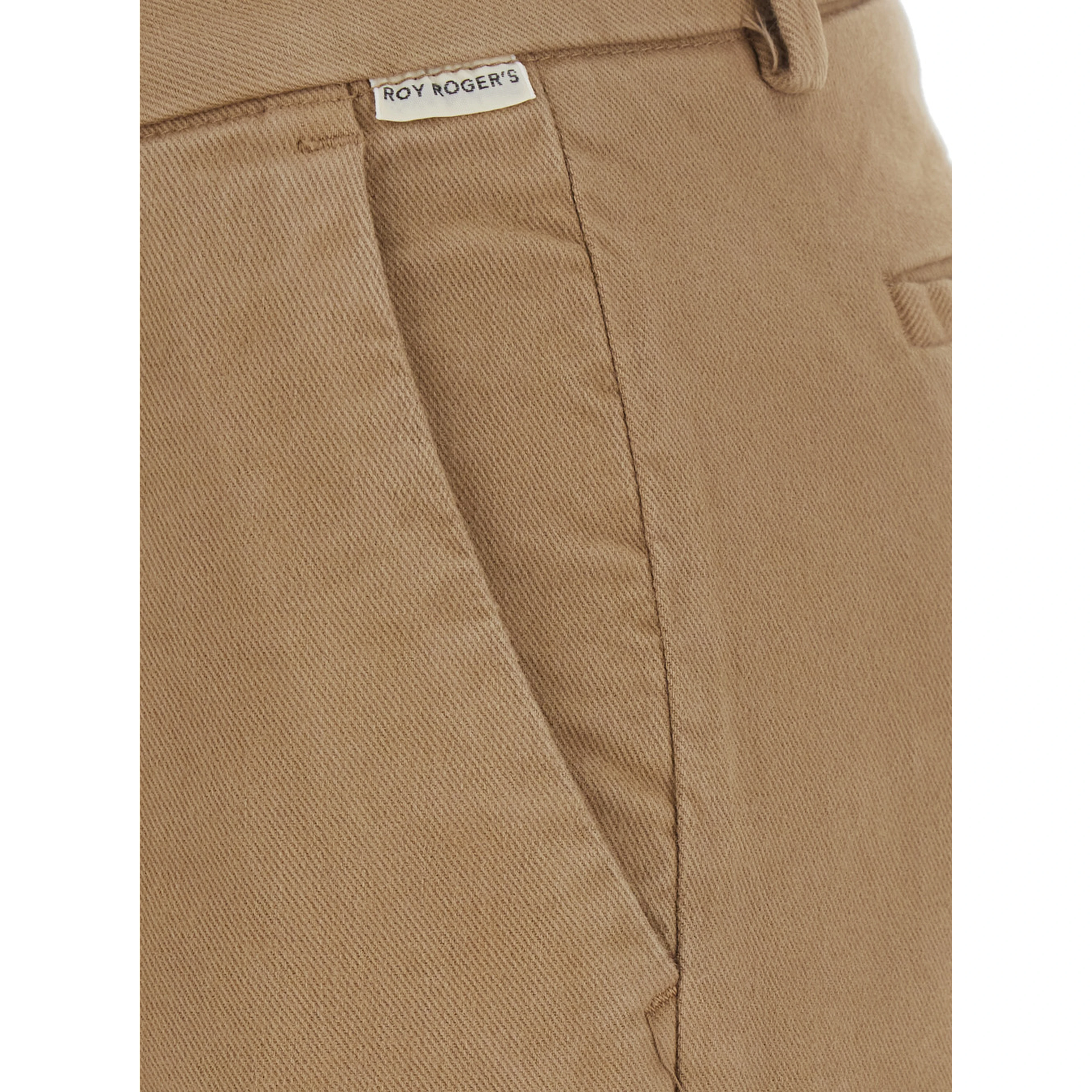 Beige Jeans with button and zip closure at the front in denim women