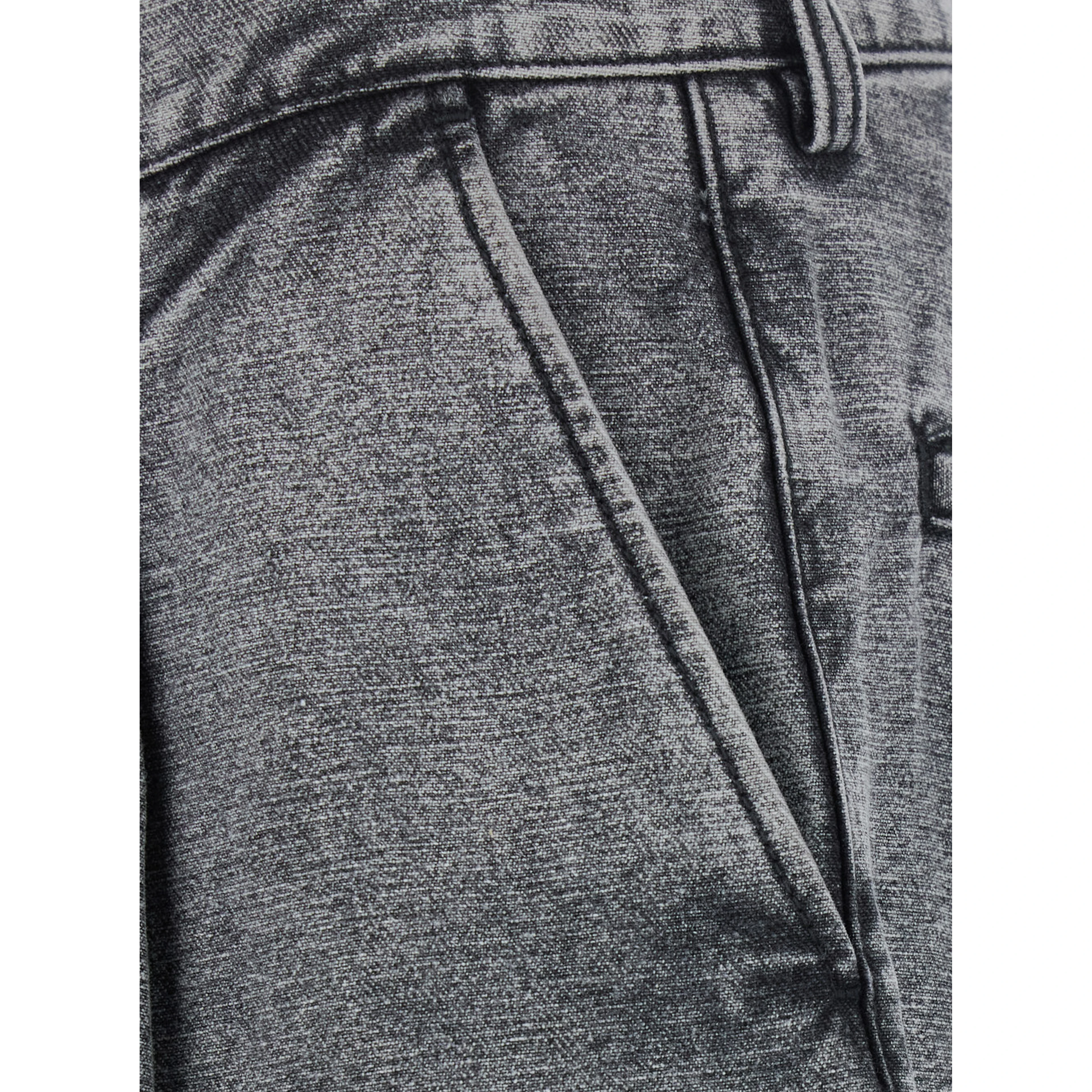 Unisex pleated jeans in black cotton