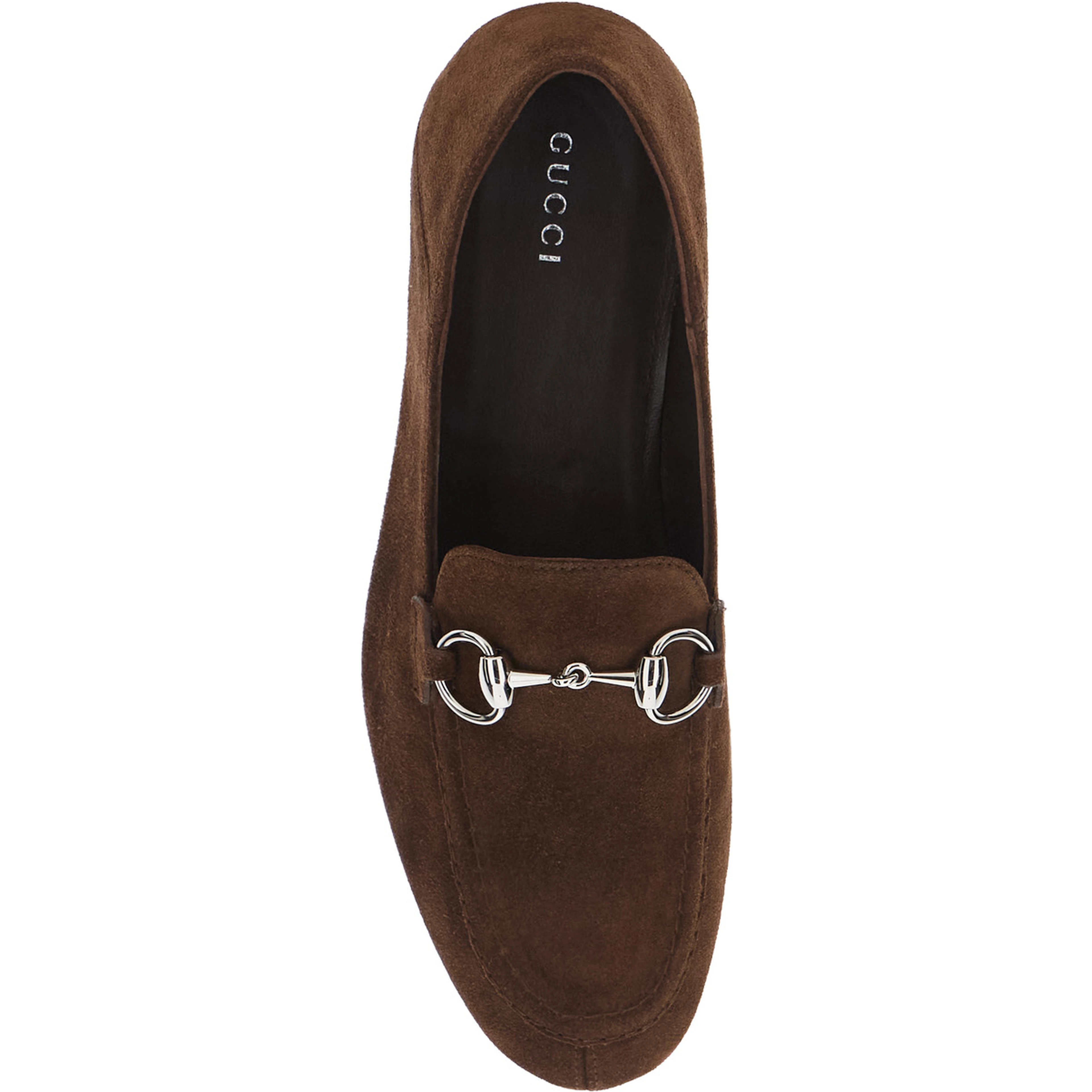 Pierre Brown loafers with front Horsebit plaque in suede for women