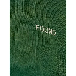 Green hoodie with fixed hood and logo lettering on the front in cotton for men