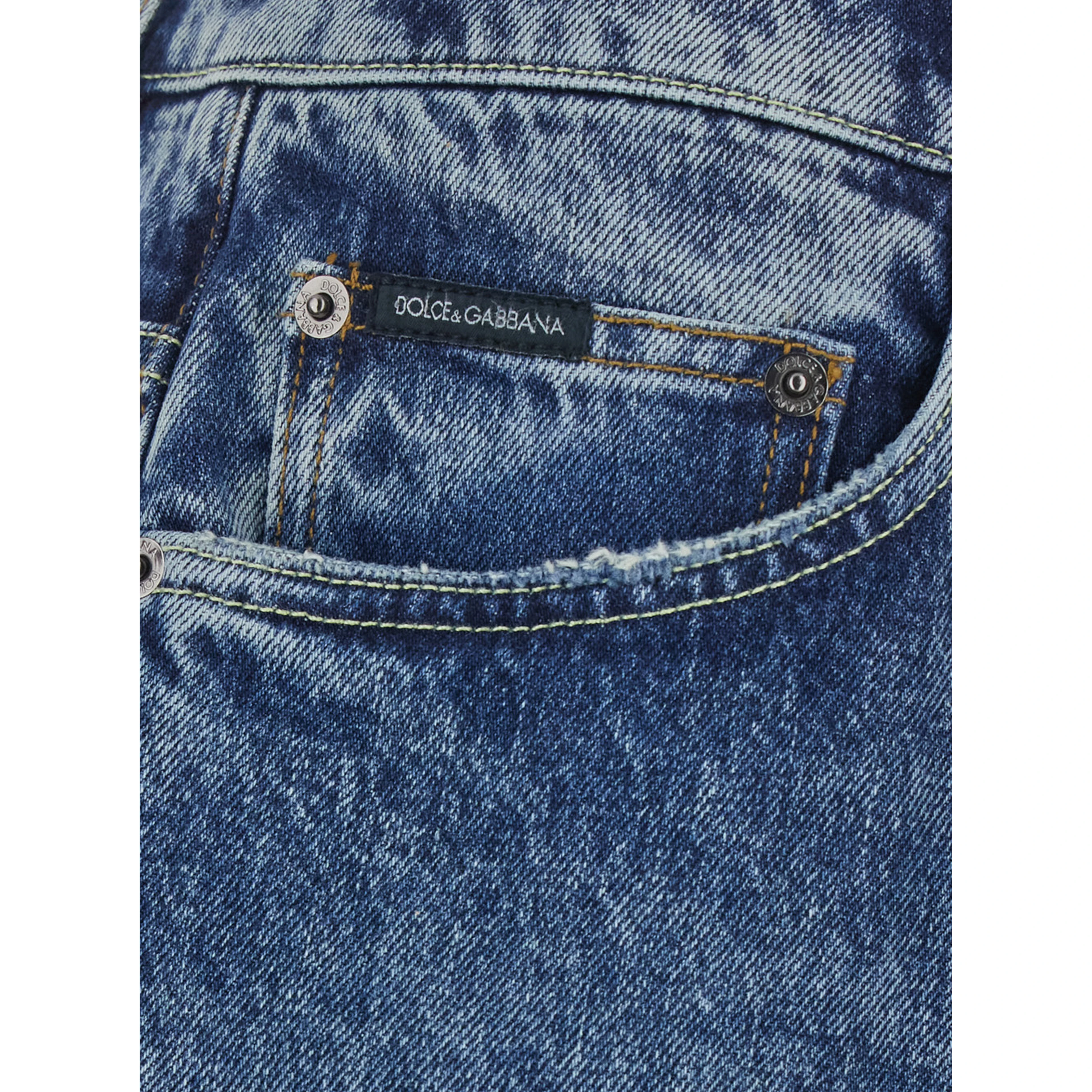 blue jeans with applied logo patch on the back in denim men