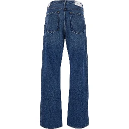 Magnus blue jeans with logo patch on the back in denim for men