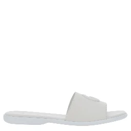 white Sandals with GG logo on the front in nappa women