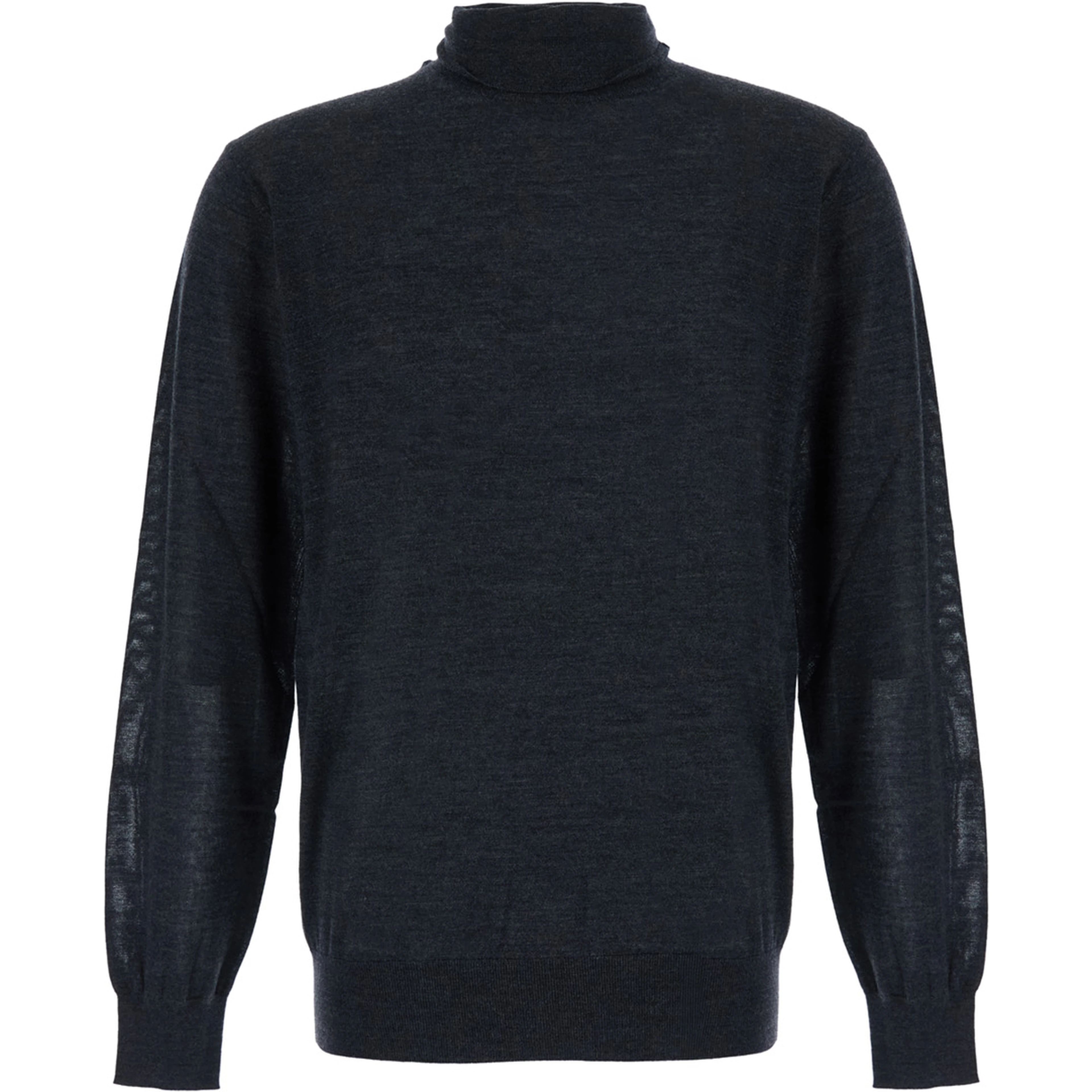 Gray Turtleneck Sweater in Wool  for Men
