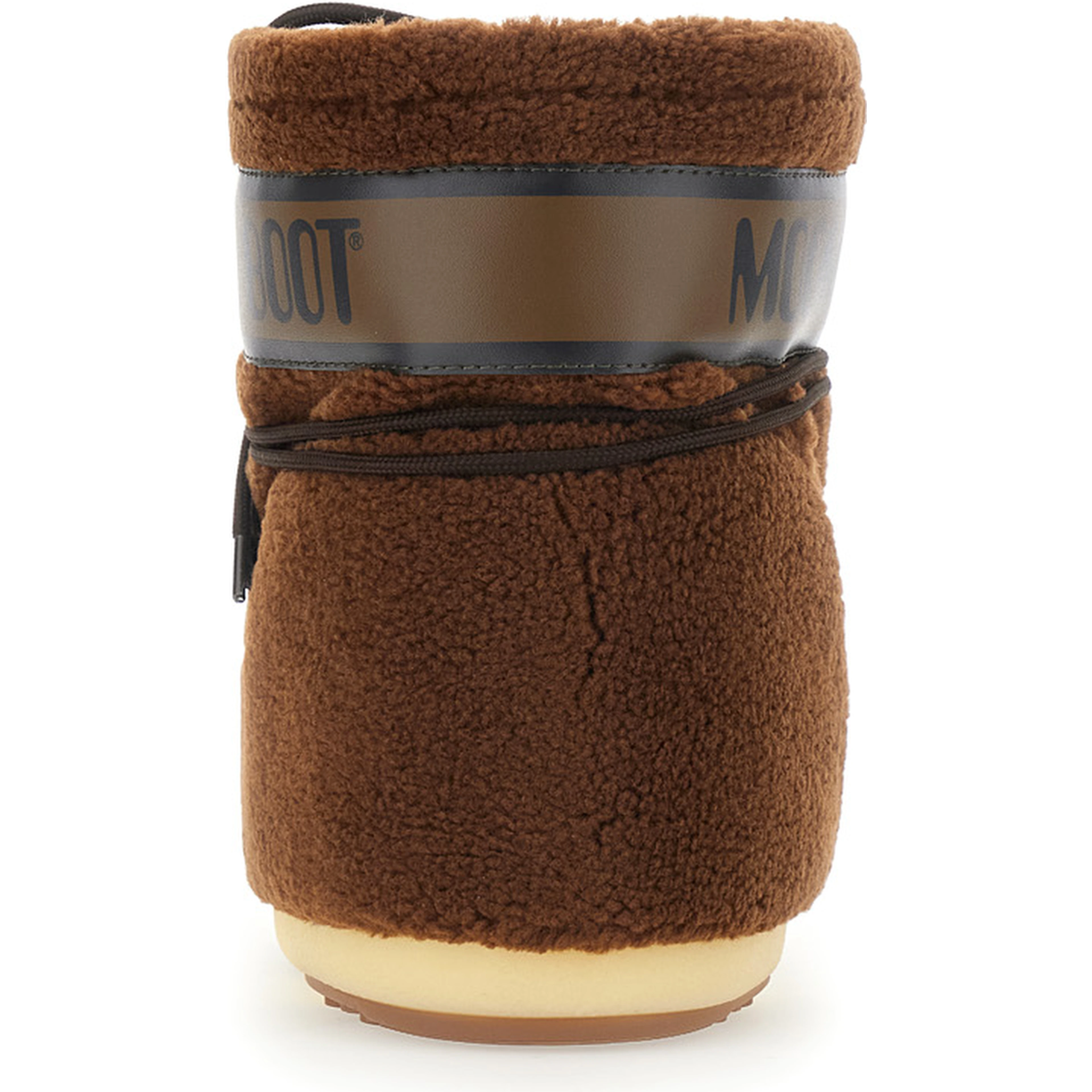 Icon Low Brown Snow Boots with Maxi Logo Print on the Side in Fleece for Women