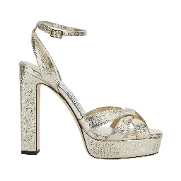 Kove Metallic colored High Heel Sandals in Fabric for Women