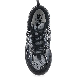 1906E Black Low Top Sneakers with Logo Patch on the Side in Leather and Tech Fabric Unisex