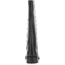 Karlie Brown Boots with Round Toe in Leather for Women