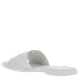 white Sandals with GG logo on the front in nappa women