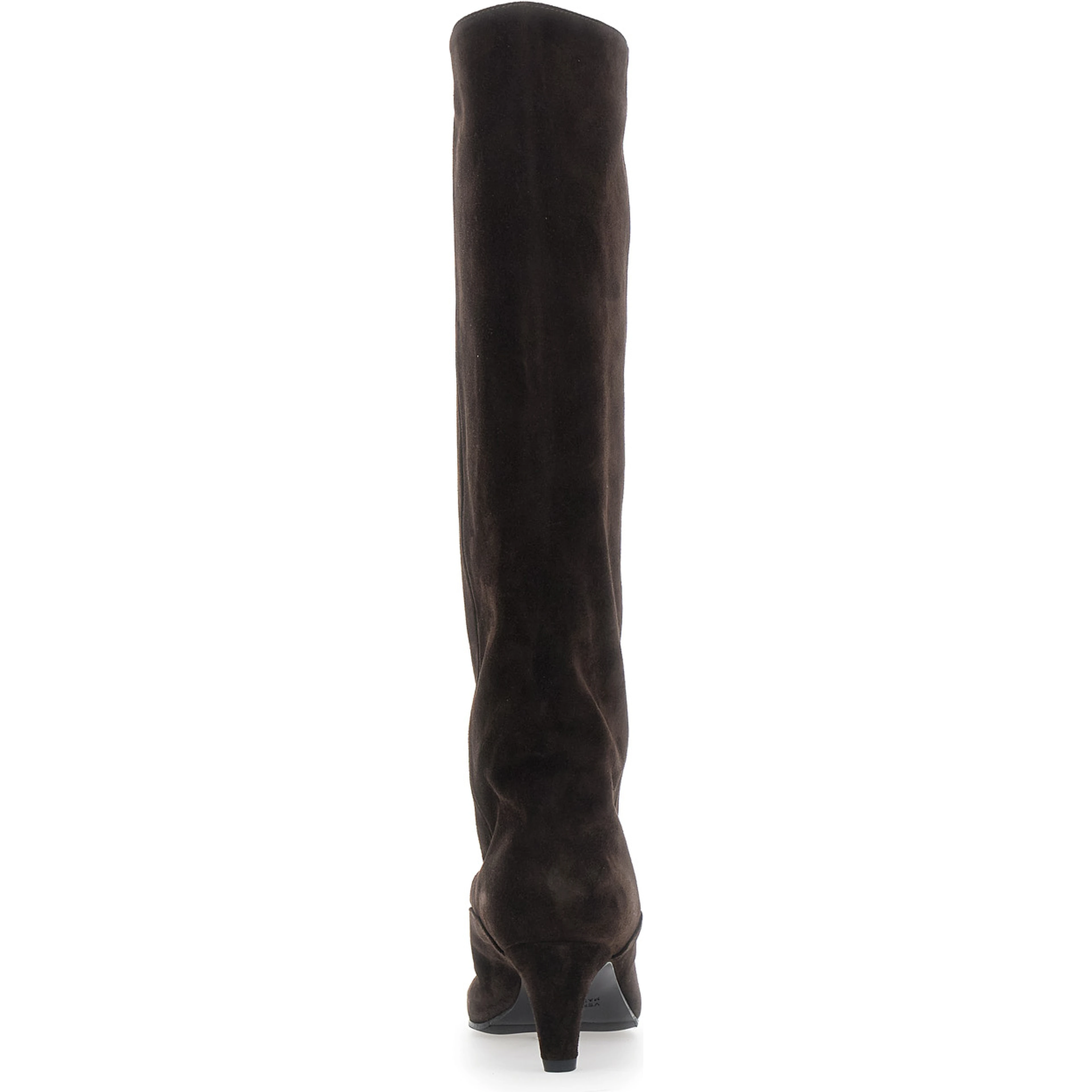 Amber Brown Knee-High Boots in Suede for Women