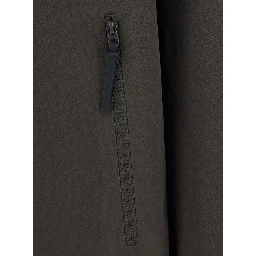 Shirt in Tech Fabric with Classic Collar and Long Sleeves Brown Unisex