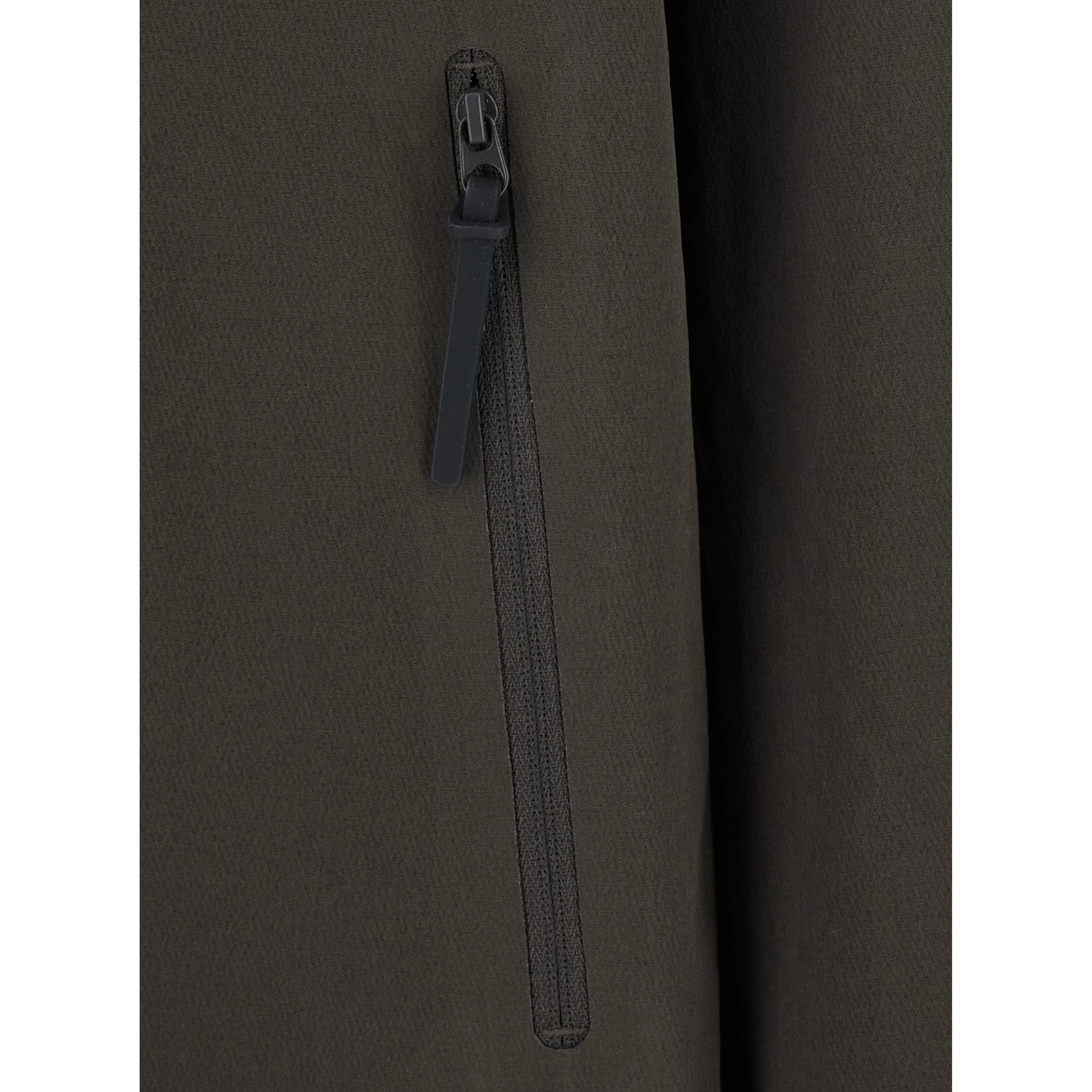 Shirt in Tech Fabric with Classic Collar and Long Sleeves Brown Unisex