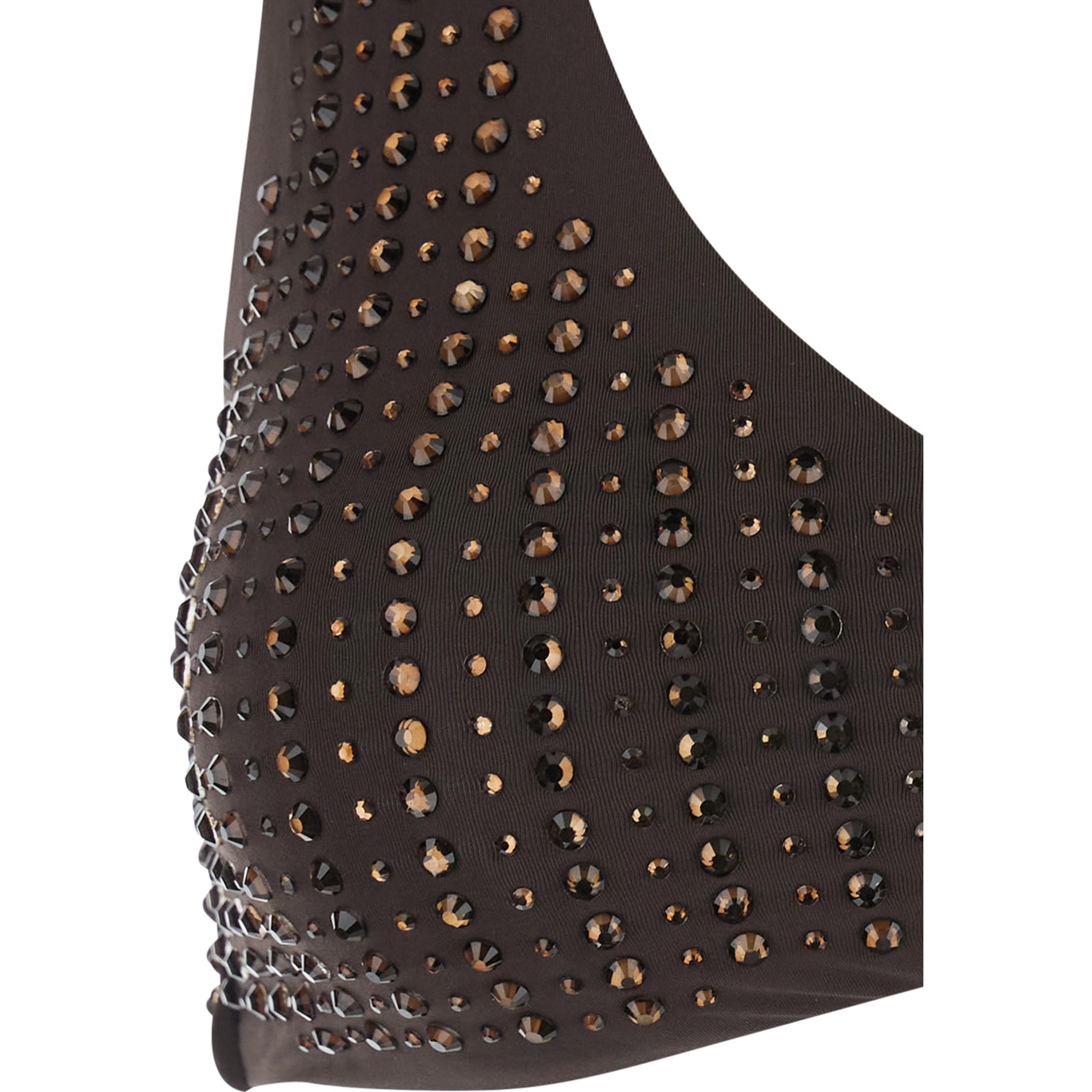 Brown Bikini with Brazilian cut bottoms and all-over sequins in Tech Fabric for women