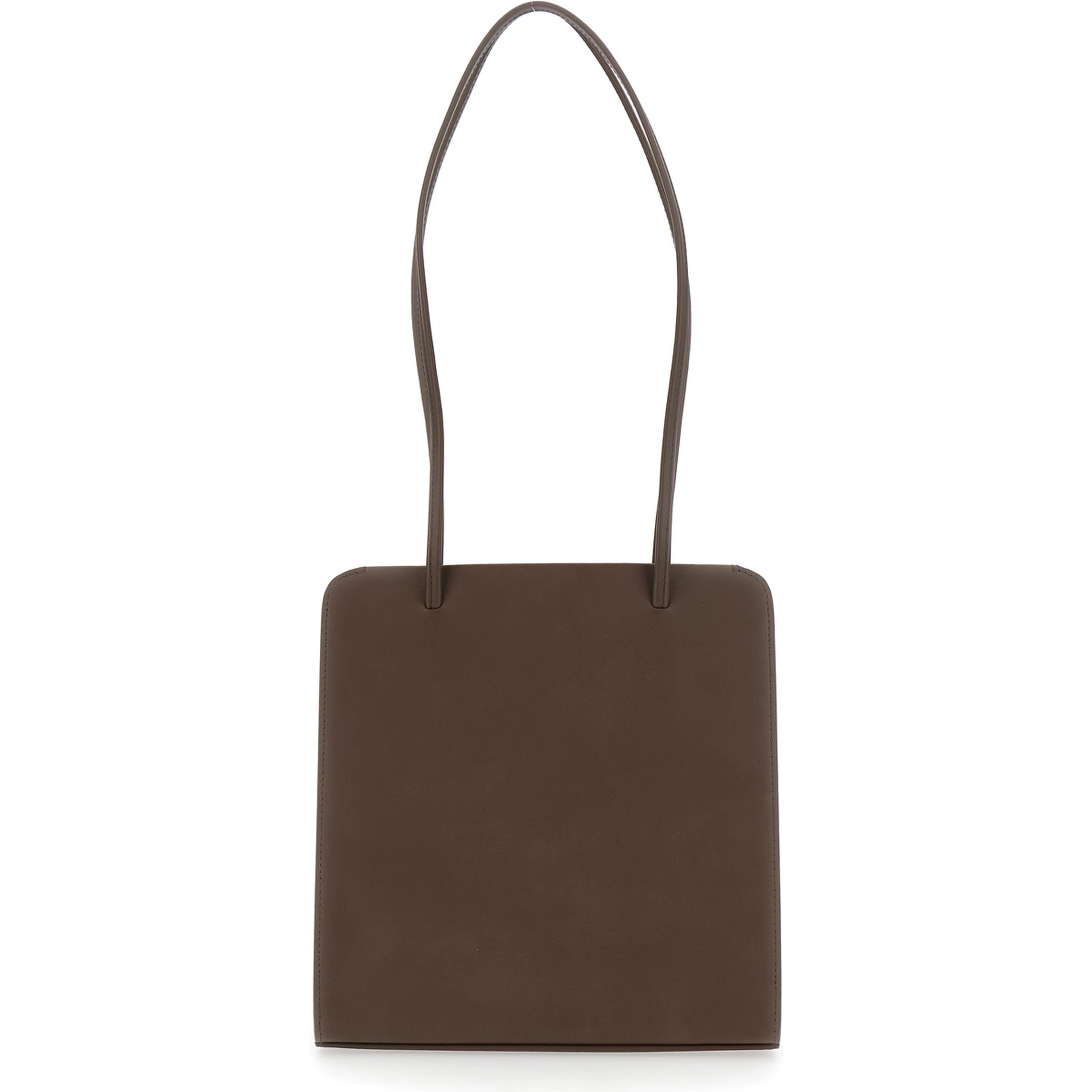 LISSE BAG with leather details and brown tech fabric lining unisex