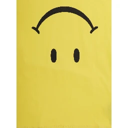 Yellow crew neck t-shirt with maxi print on the front in cotton boy
