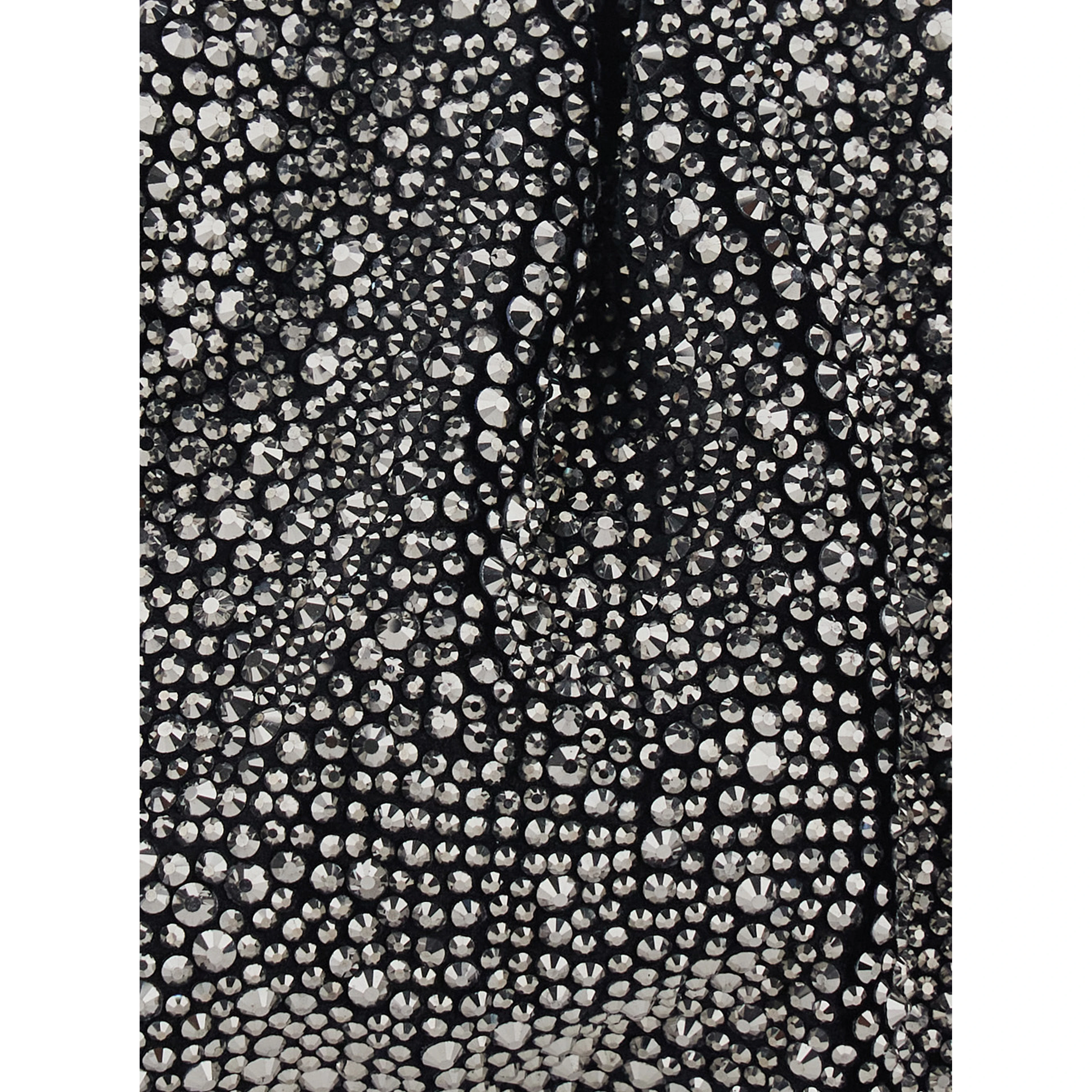 MIRACH SOFT CLUTCH IN VELVET EMBELLISHED WITH RHINESTONES AND FEATURING A REMOVABLE BLACK STRAP FOR WOMEN