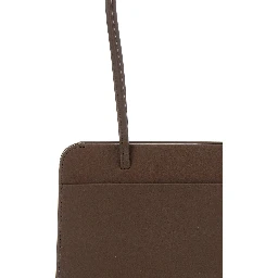 LISSE BAG with leather details and brown tech fabric lining unisex
