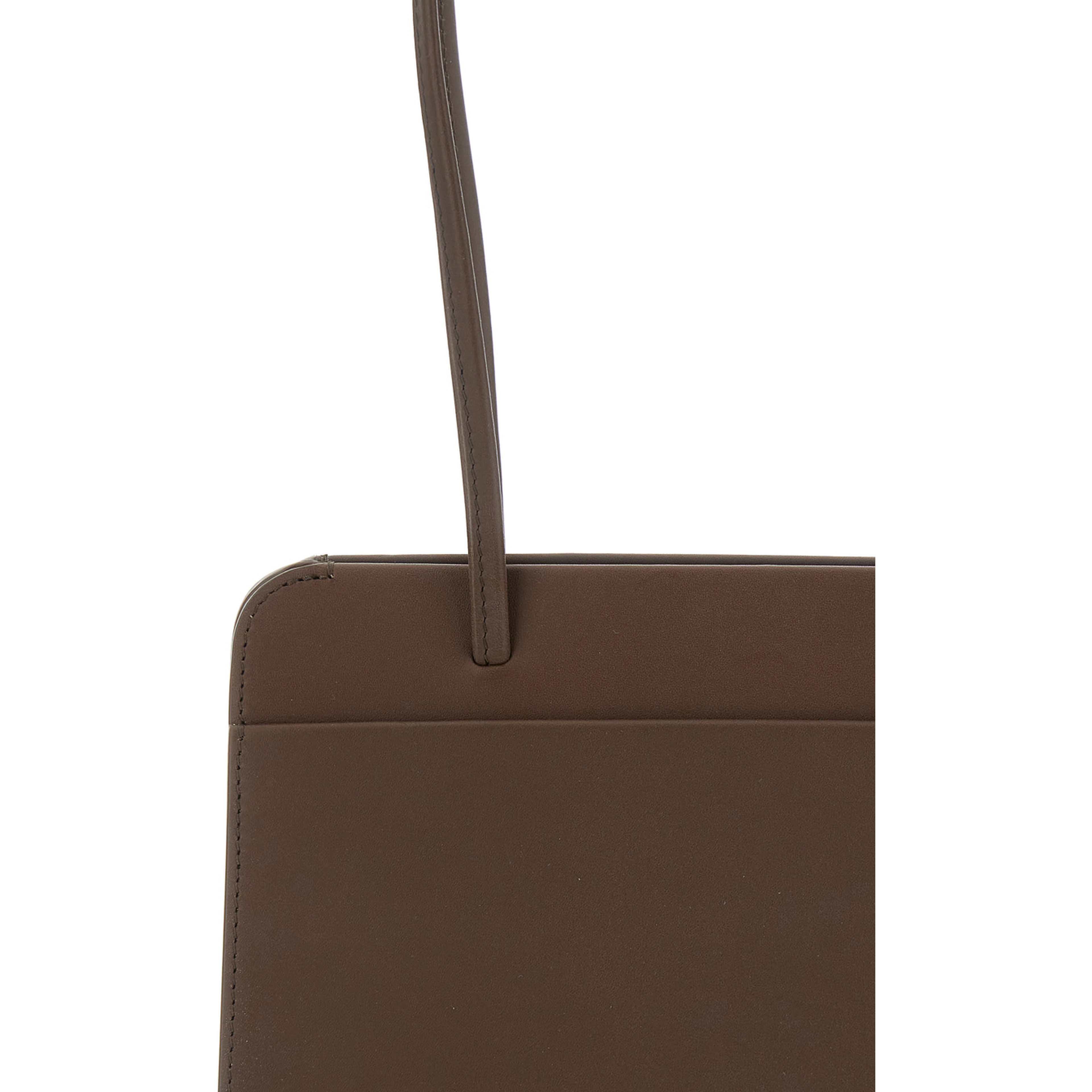 LISSE BAG with leather details and brown tech fabric lining unisex