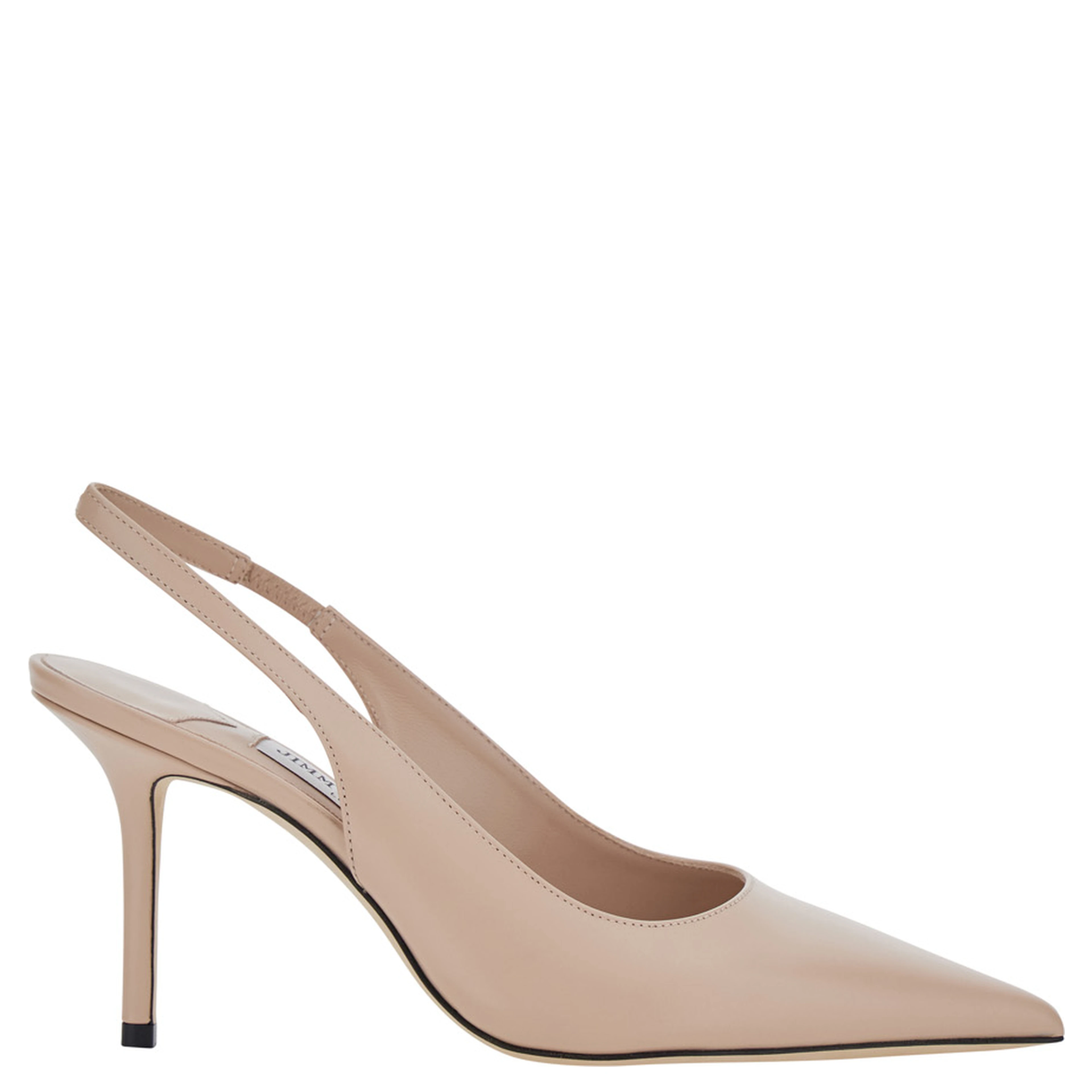 Love Beige Slingback Pumps with High Heel in Leather for Women