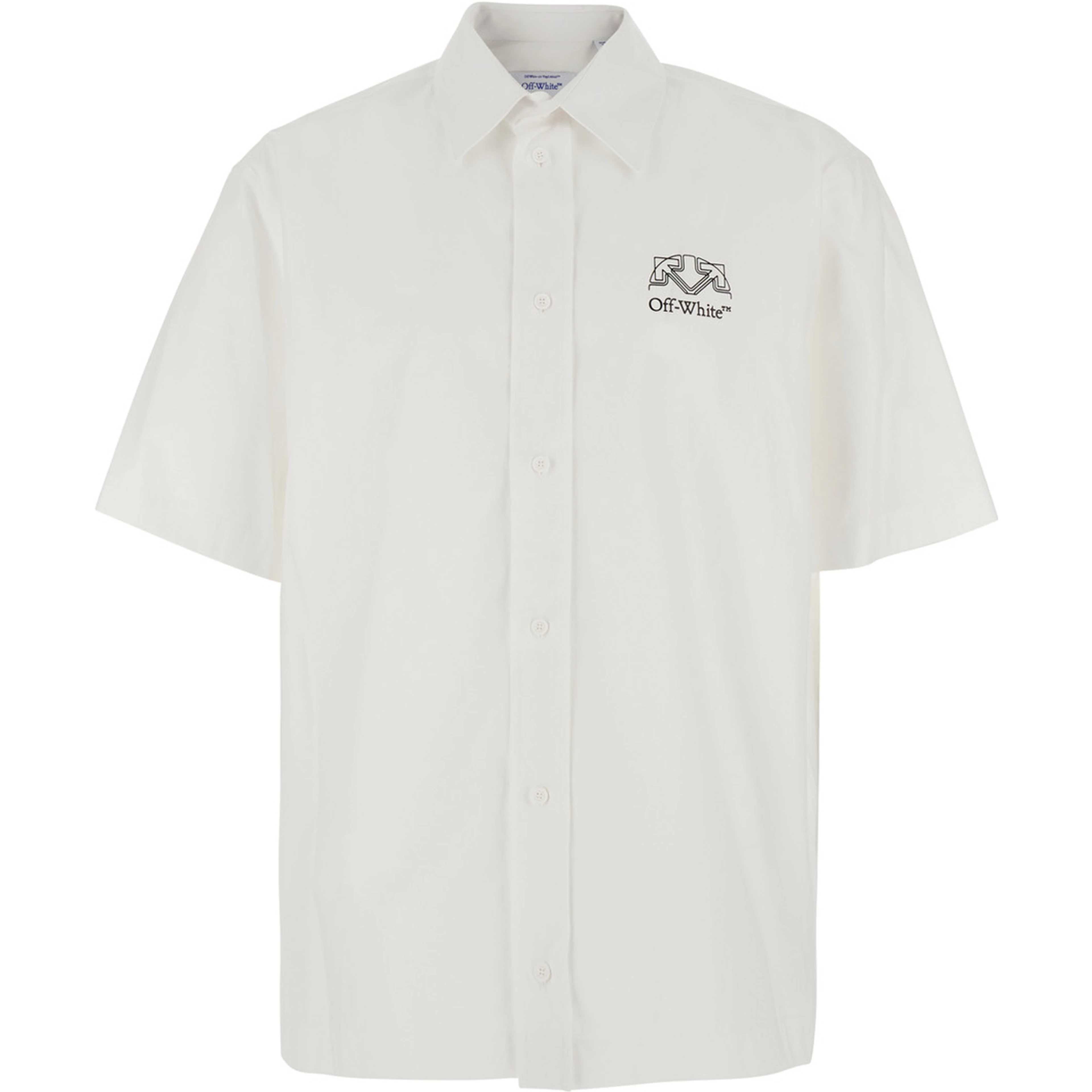 Shirt OFF-WHITE with long sleeves and collar in Off-White for men