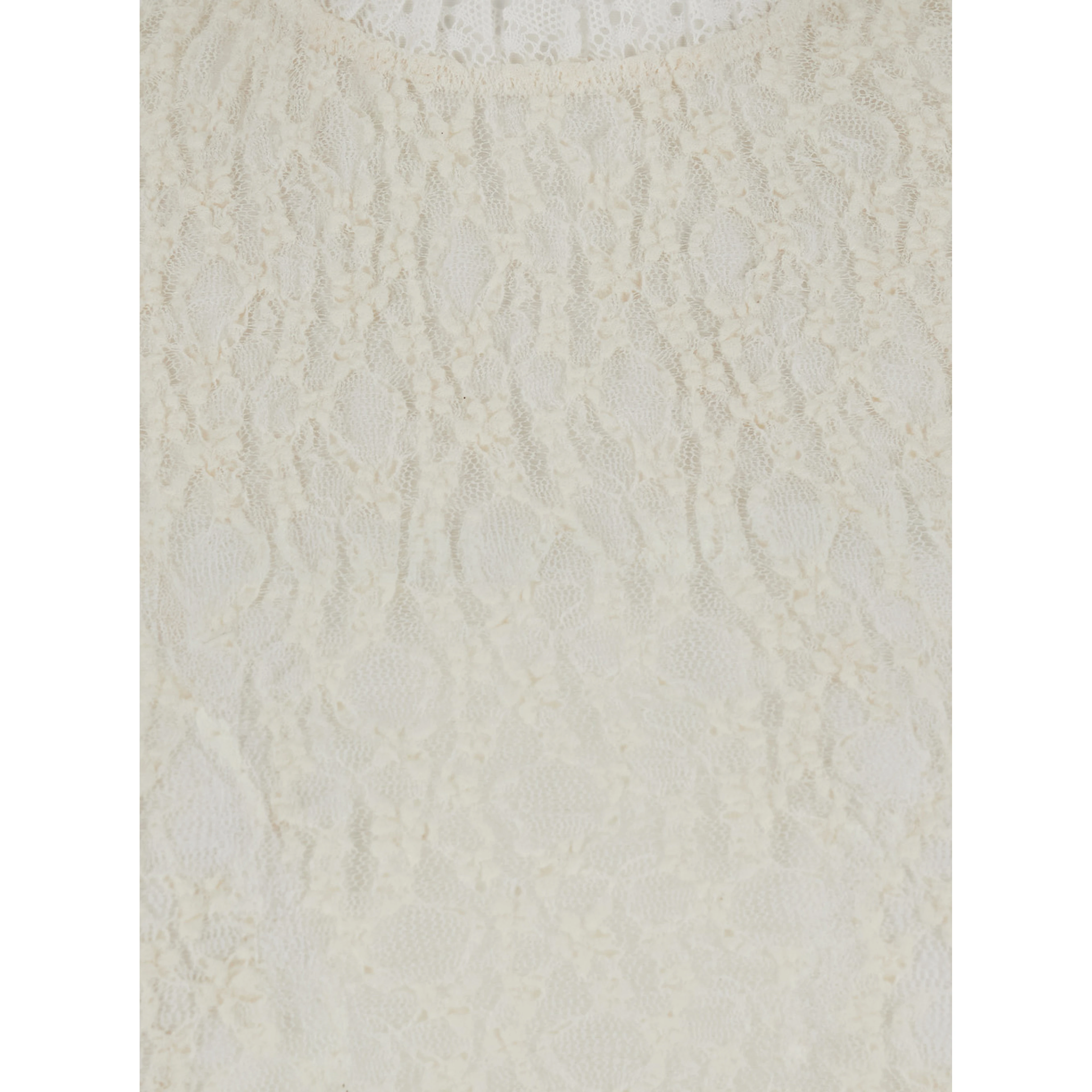 Brany white top with all-over lace trim in cotton blend for women