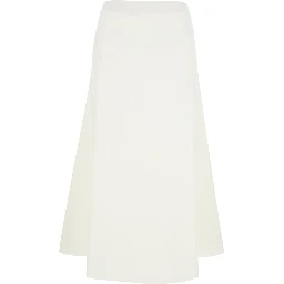 beige Flared skirt in knit fabric for women