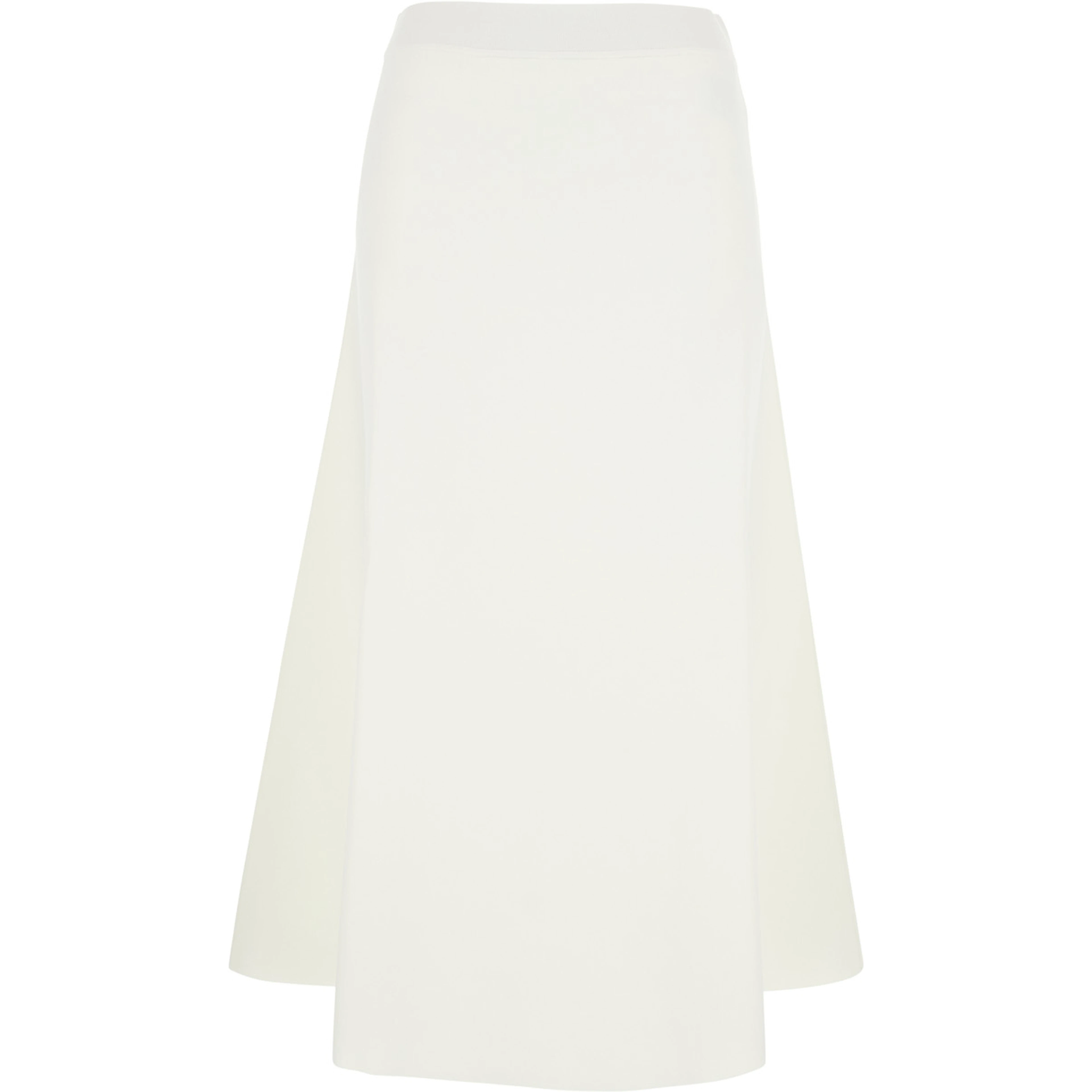 beige Flared skirt in knit fabric for women