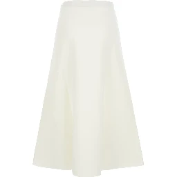 beige Flared skirt in knit fabric for women