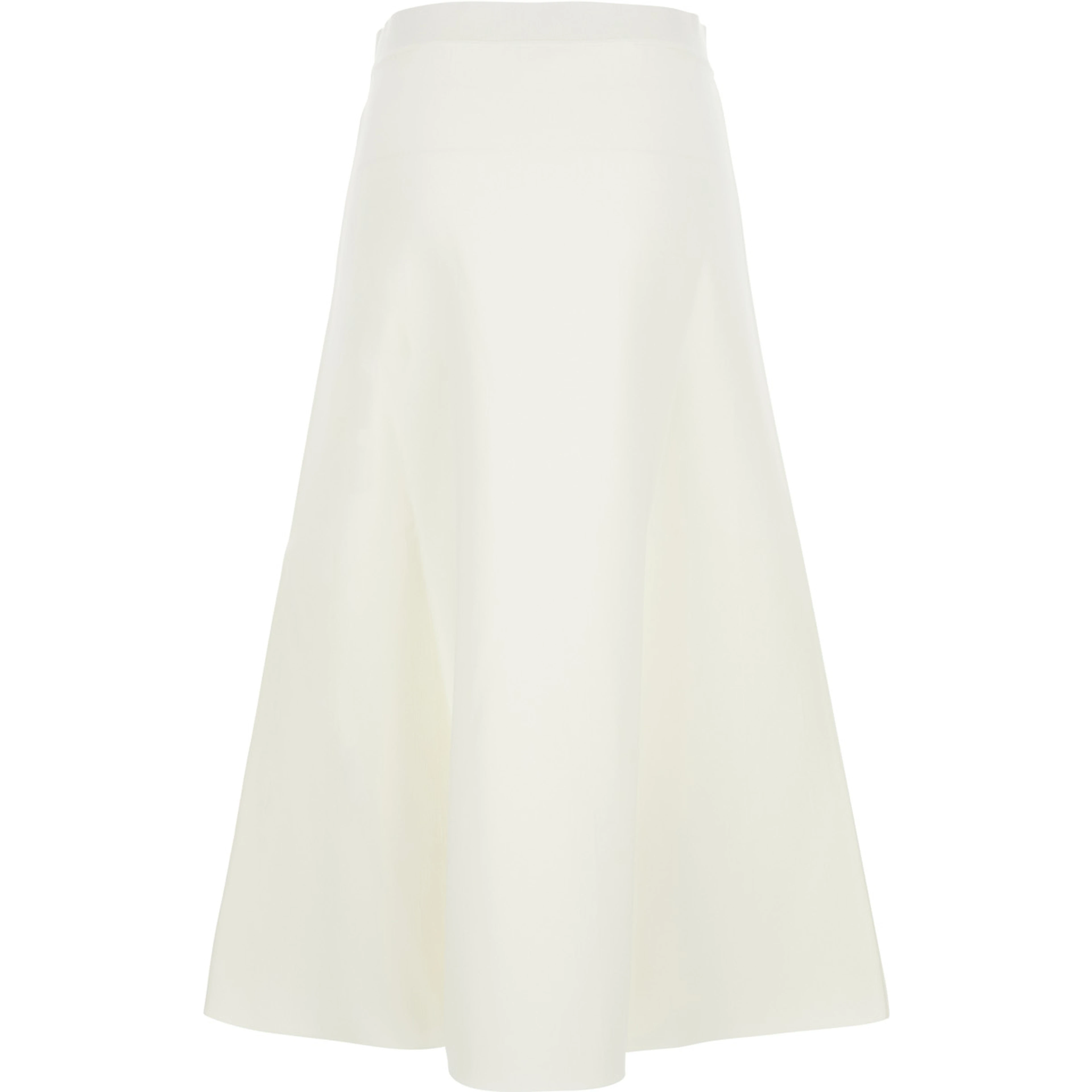 beige Flared skirt in knit fabric for women