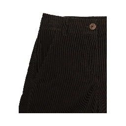 Brown Pants with Logo Patch on the Back in Corduroy Girl