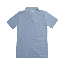 Light Blue Polo Shirt with Classic Collar and Pony Embroidery on the Front in Cotton Boy
