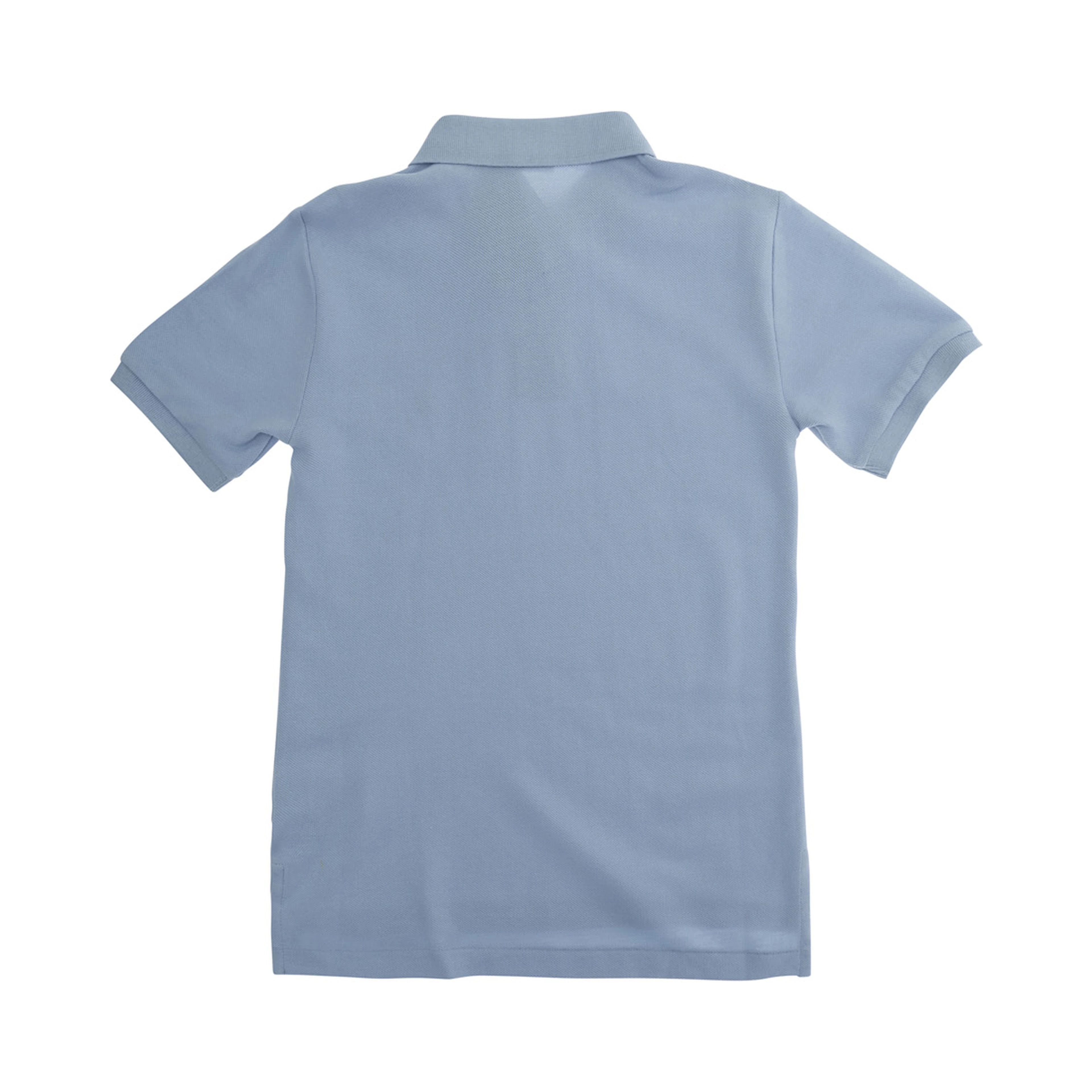 Light Blue Polo Shirt with Classic Collar and Pony Embroidery on the Front in Cotton Boy