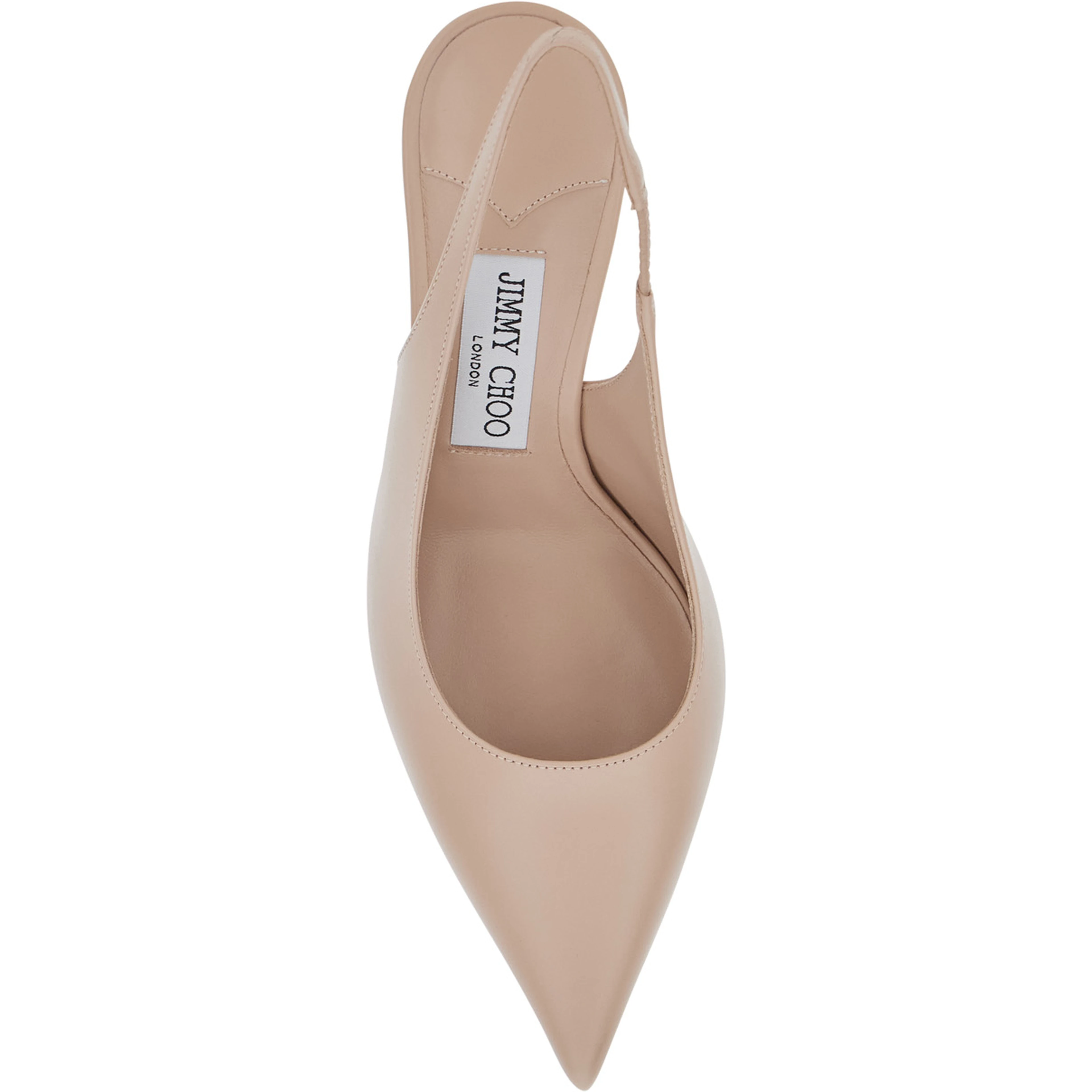 Love Beige Slingback Pumps with High Heel in Leather for Women