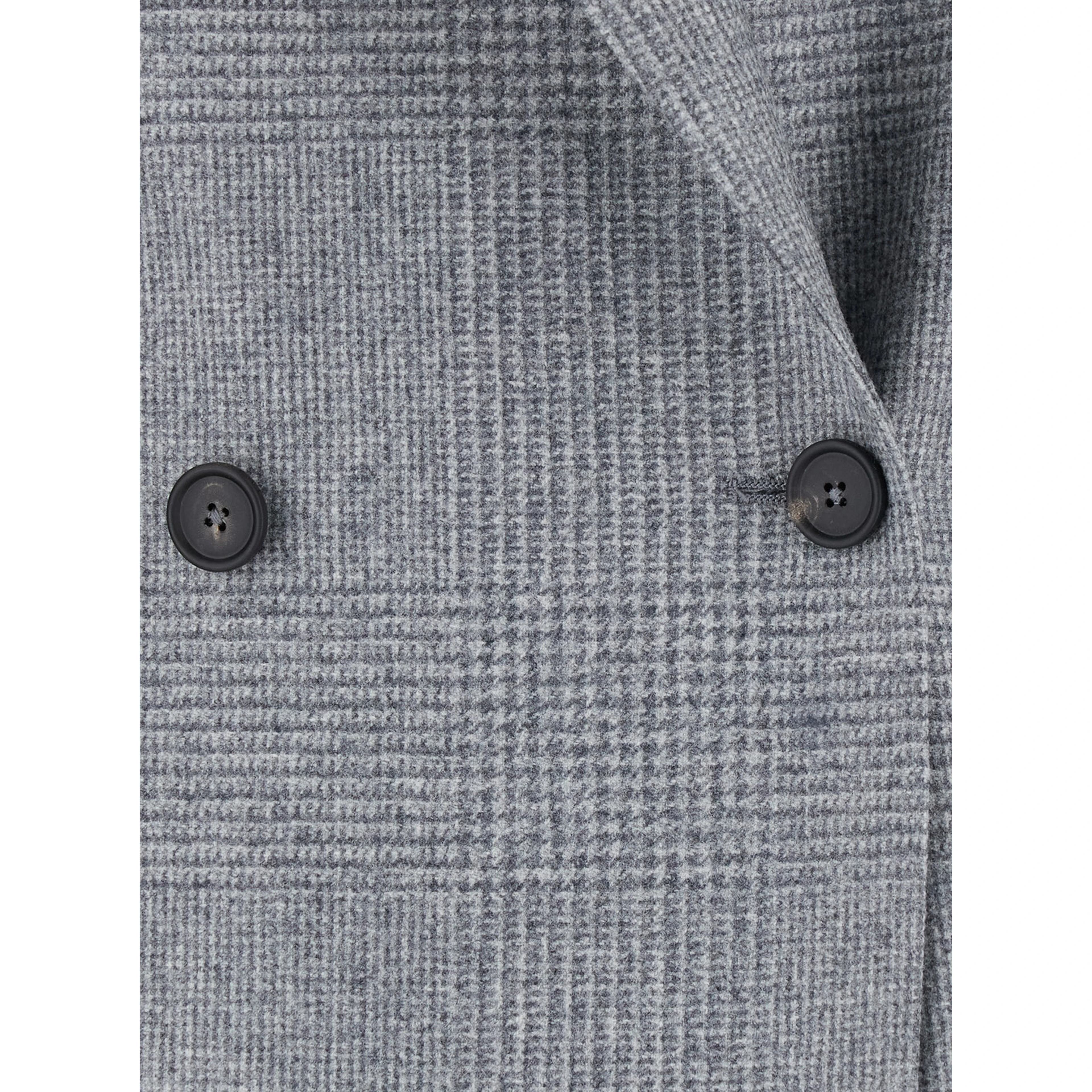 Loreley Gray Double-Breasted Suit with Check Motif in Wool Blend  for Women