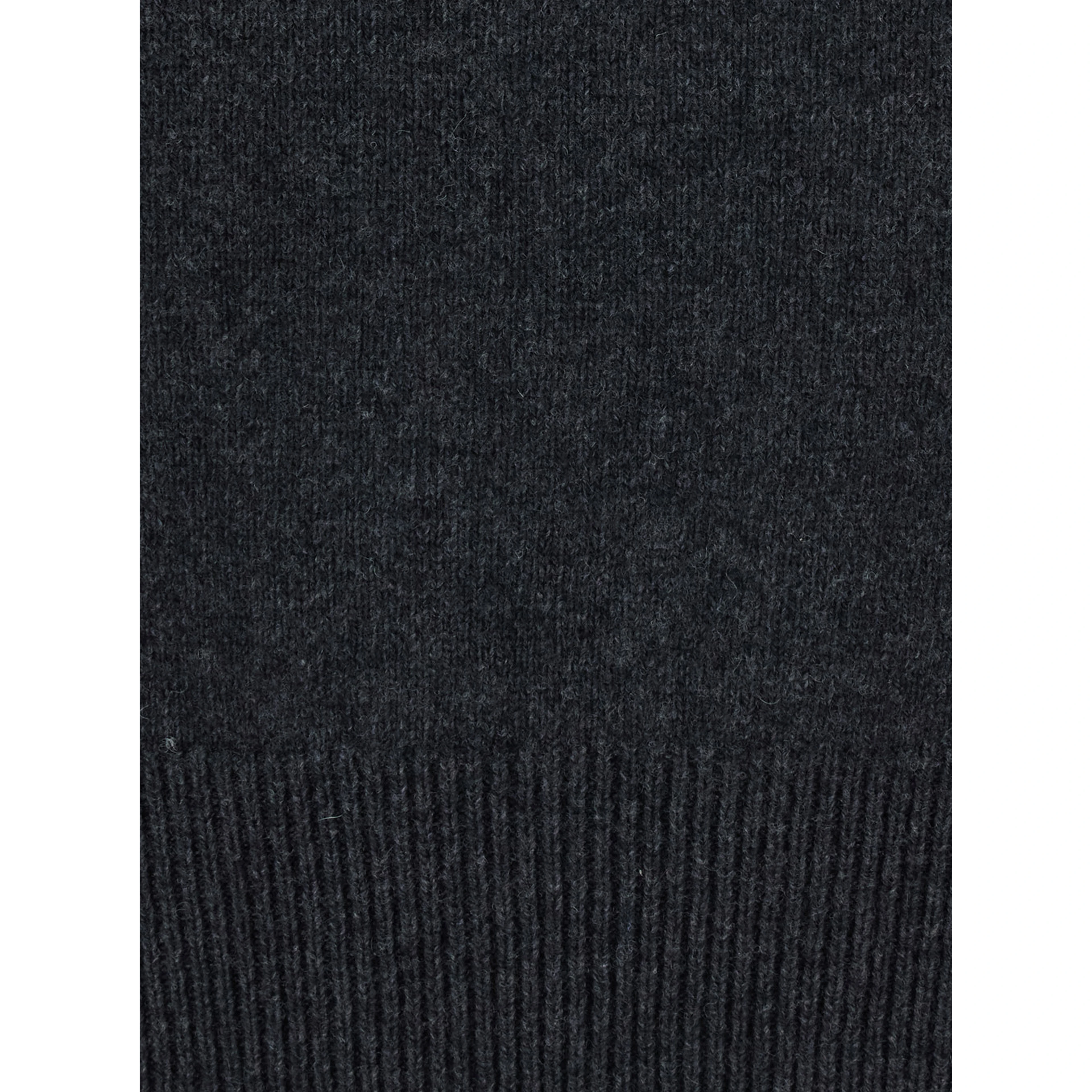 WOOL CASHMERE PULL with round neck and long sleeves in Gray for men