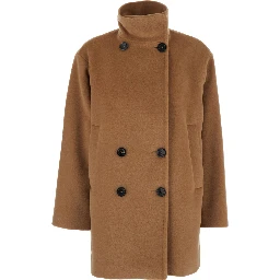 Beige Jacket with Elegant Details in Tech Fabric for Women