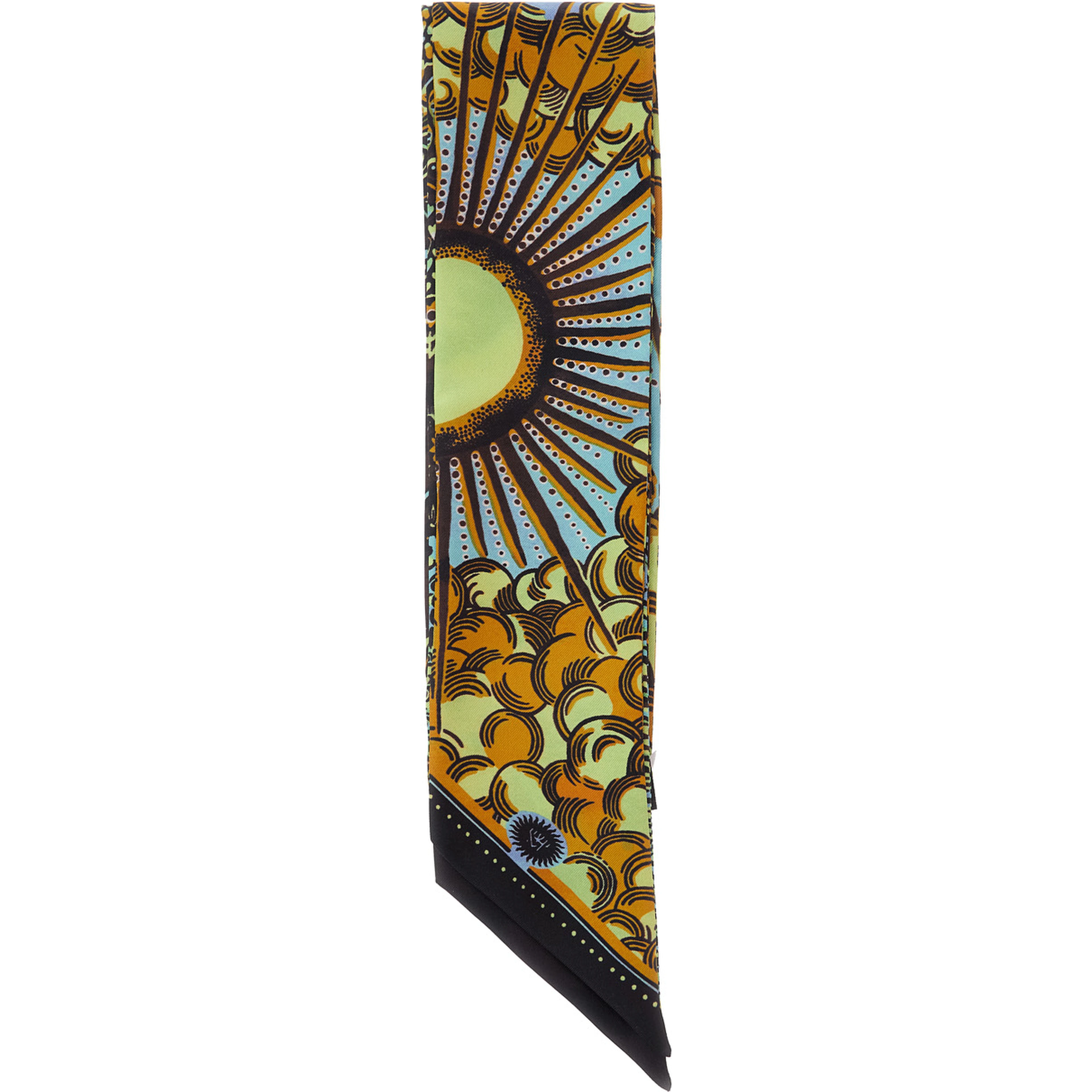 Eternal Sun multicolor Scarf with all-over floral print in silk for women