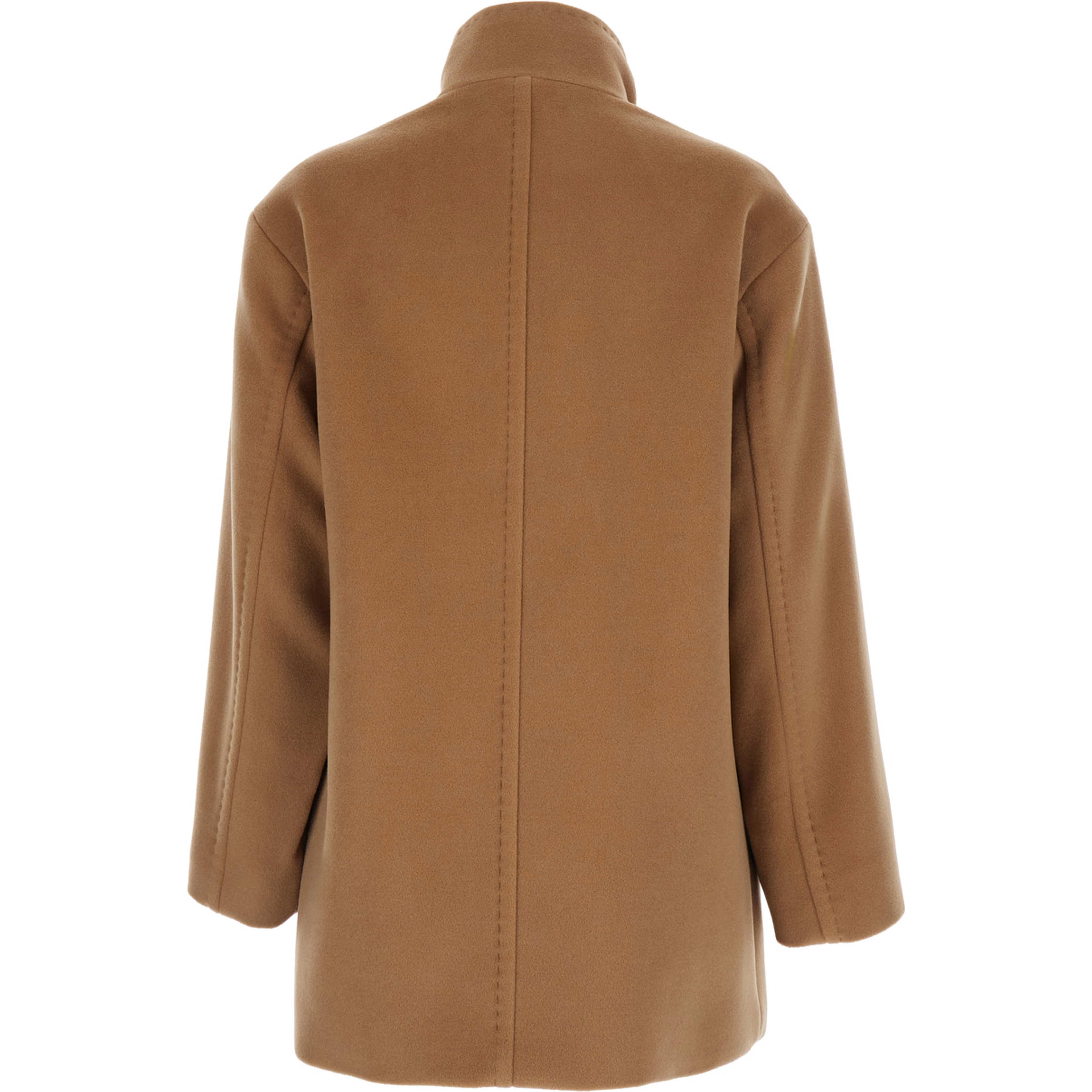 Beige Jacket with Elegant Details in Tech Fabric for Women