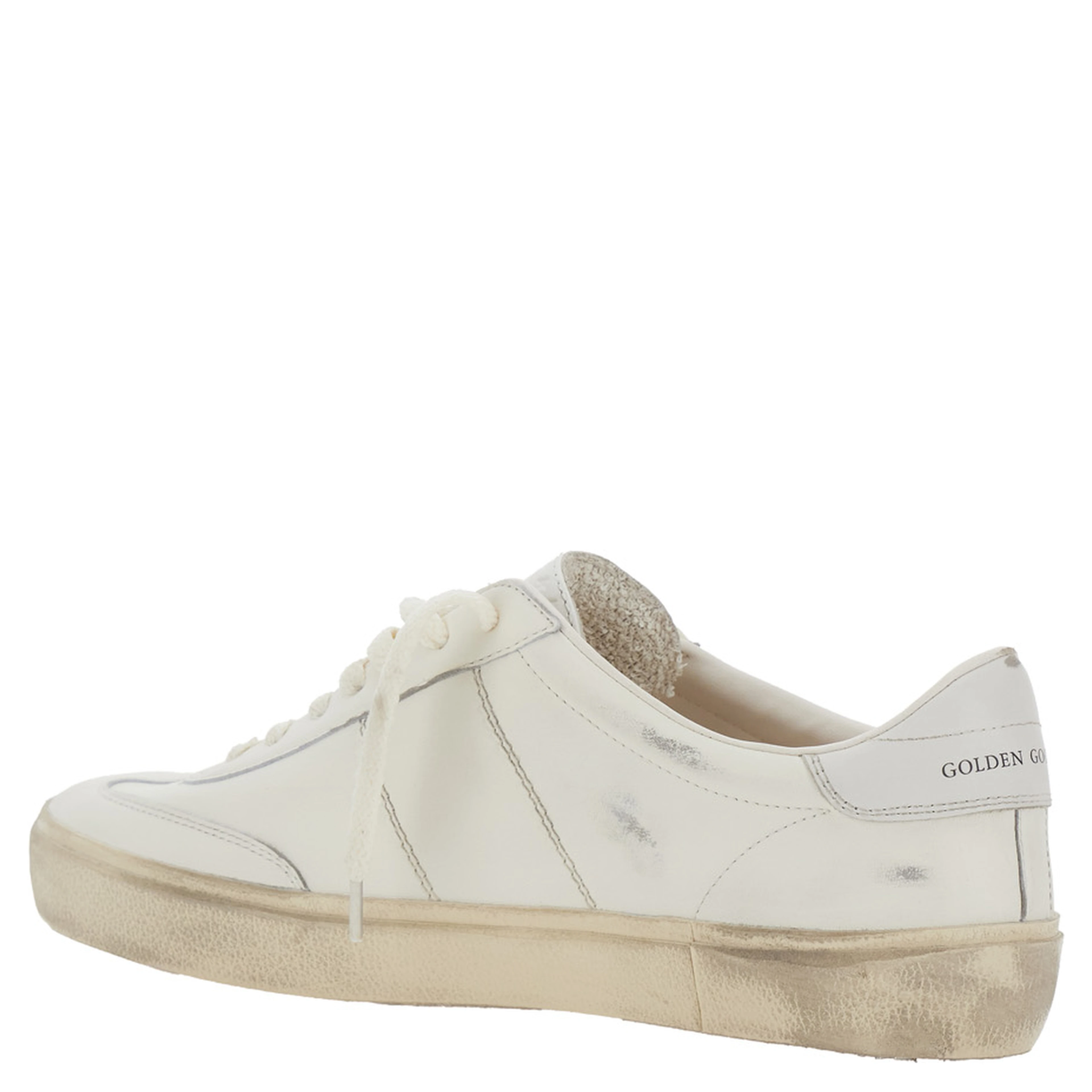 Low Sneakers Soul-Star with Metallic Heel in White Leather for Men