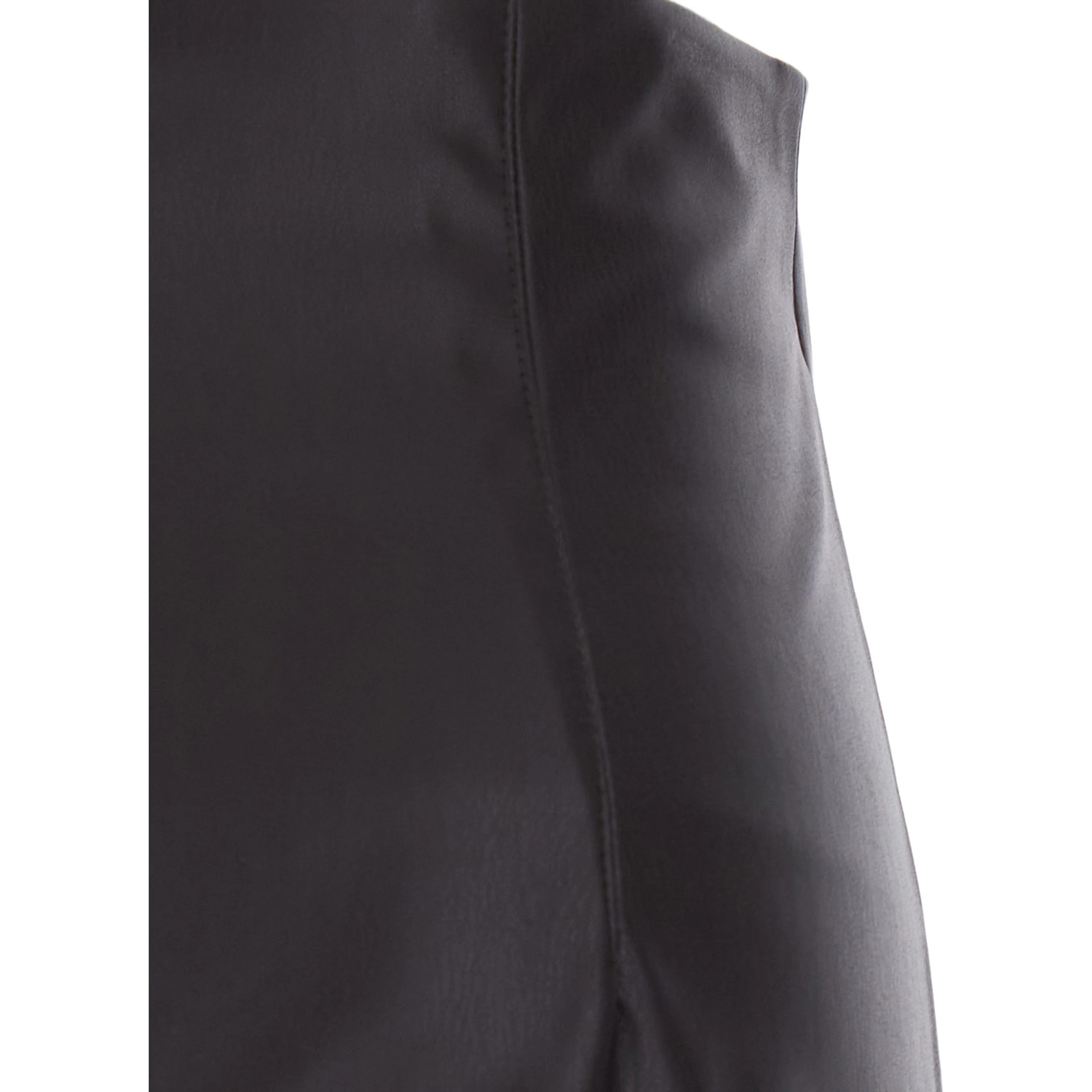 Brown Skirt with zip closure at the back in Ecoleather for women