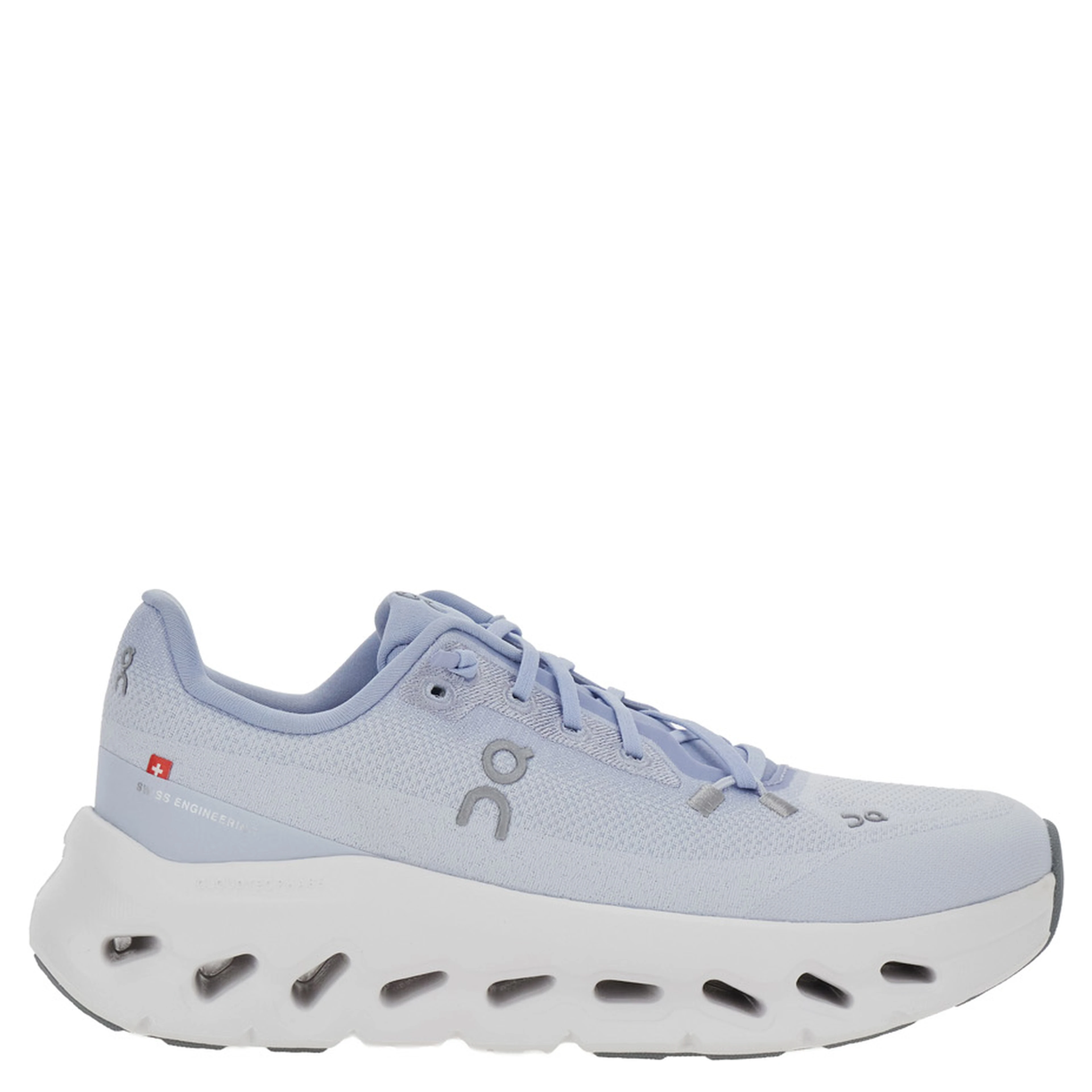 Cloudtilt Blue Low Top Sneakers with Logo on the Side and Chunky Rubber Sole in Tech Fabric for Women