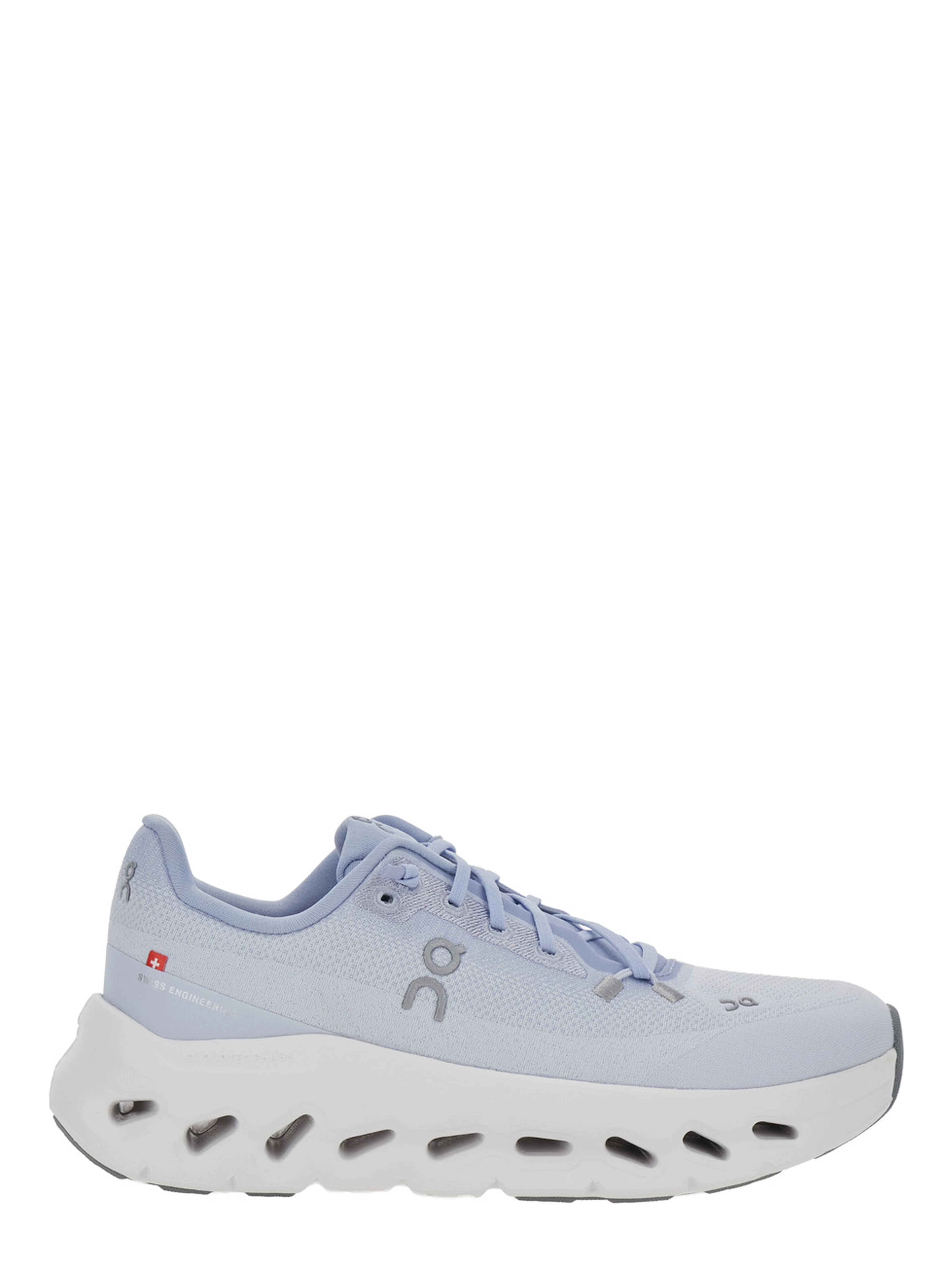 Cloudtilt Blue Low Top Sneakers with Logo on the Side and Chunky Rubber Sole in Tech Fabric for Women