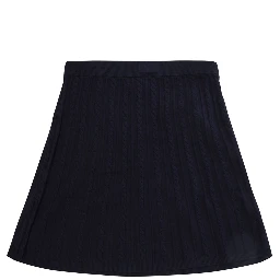 Blue Skirt with ribbed design in blend wool girl