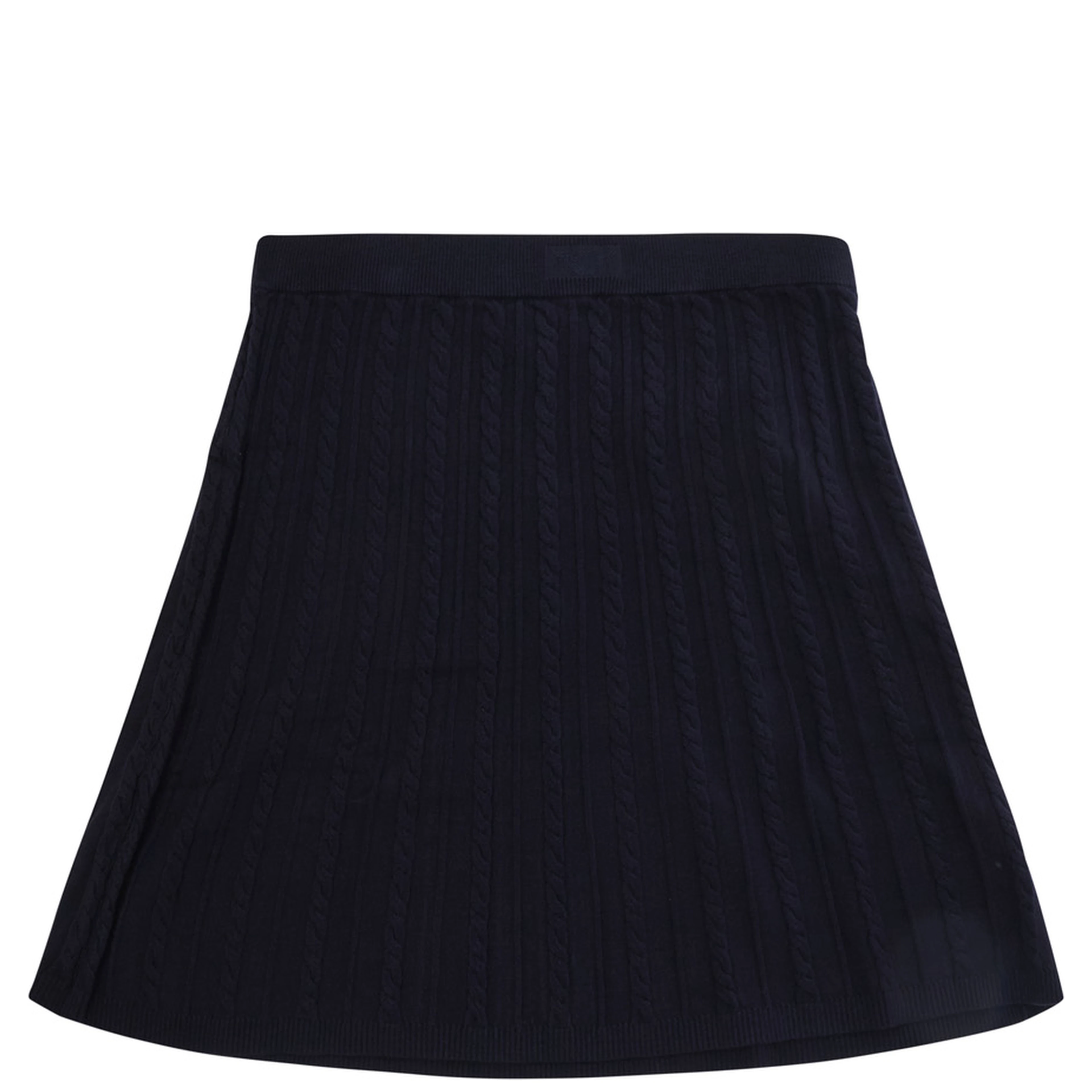 Blue Skirt with ribbed design in blend wool girl