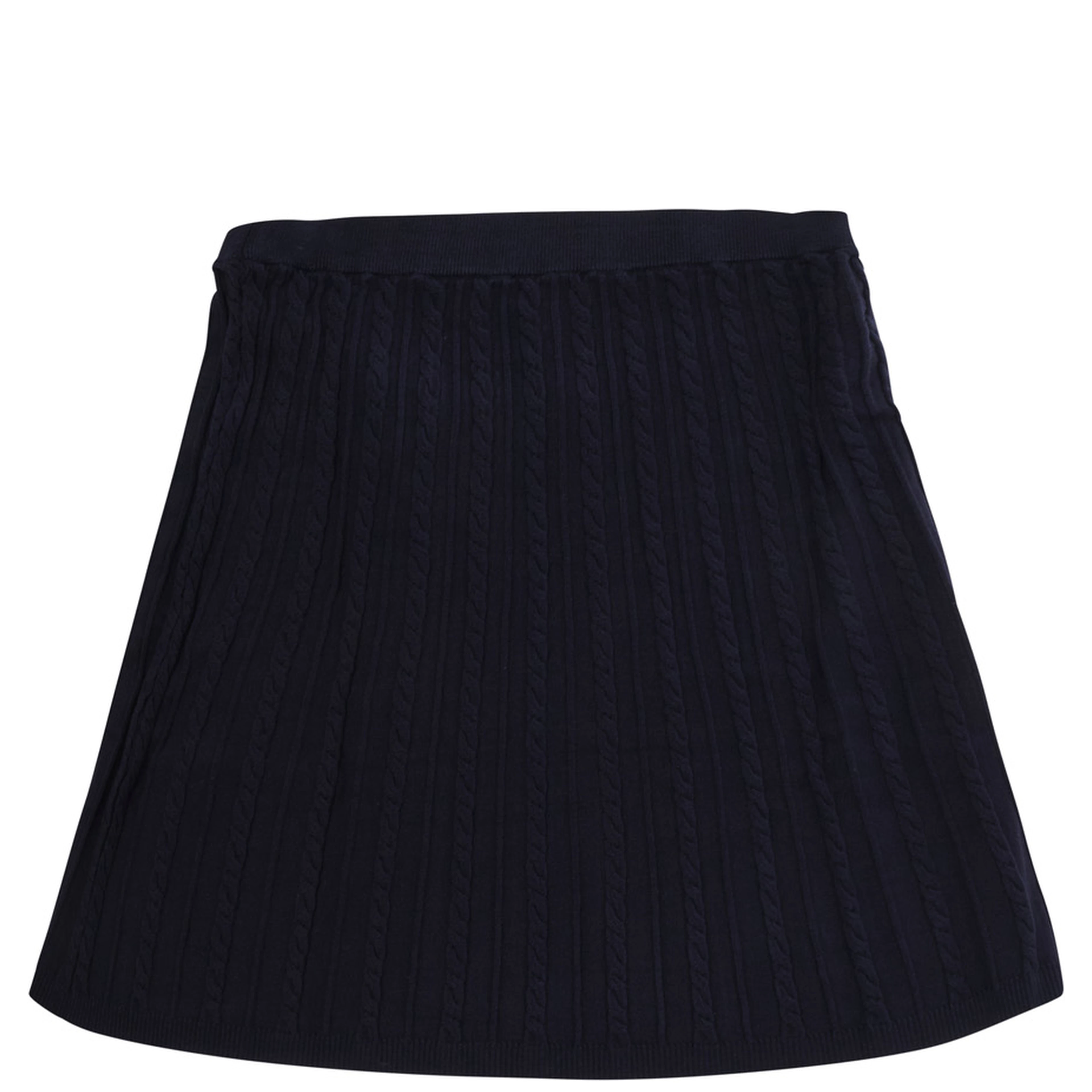 Blue Skirt with ribbed design in blend wool girl