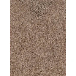 Beige V-Neck Sweater with Long Sleeves in wool for Women