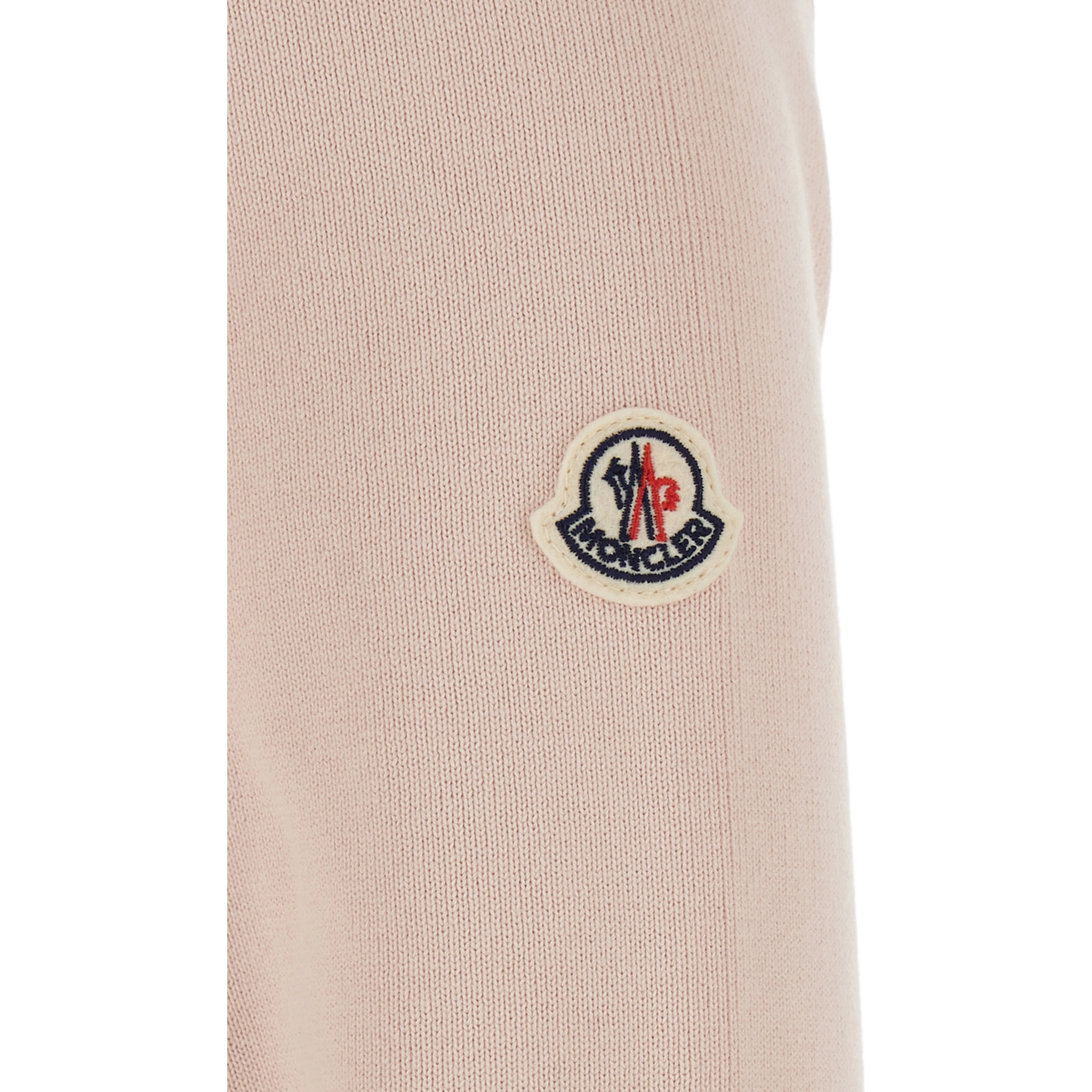 Pink Cardigan with quilted design on the front and logo patch on the sleeve in Tech Fabric for women
